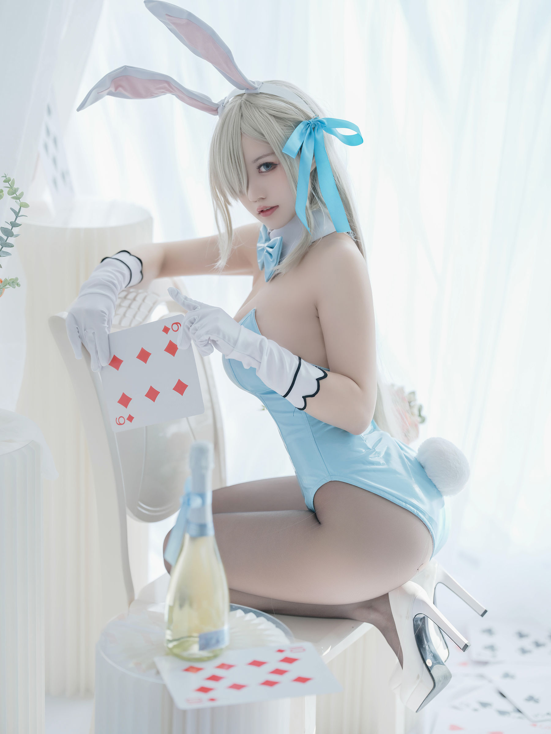 [福利COS] 动漫博主小仓千代w - 明日奈 兔女郎
