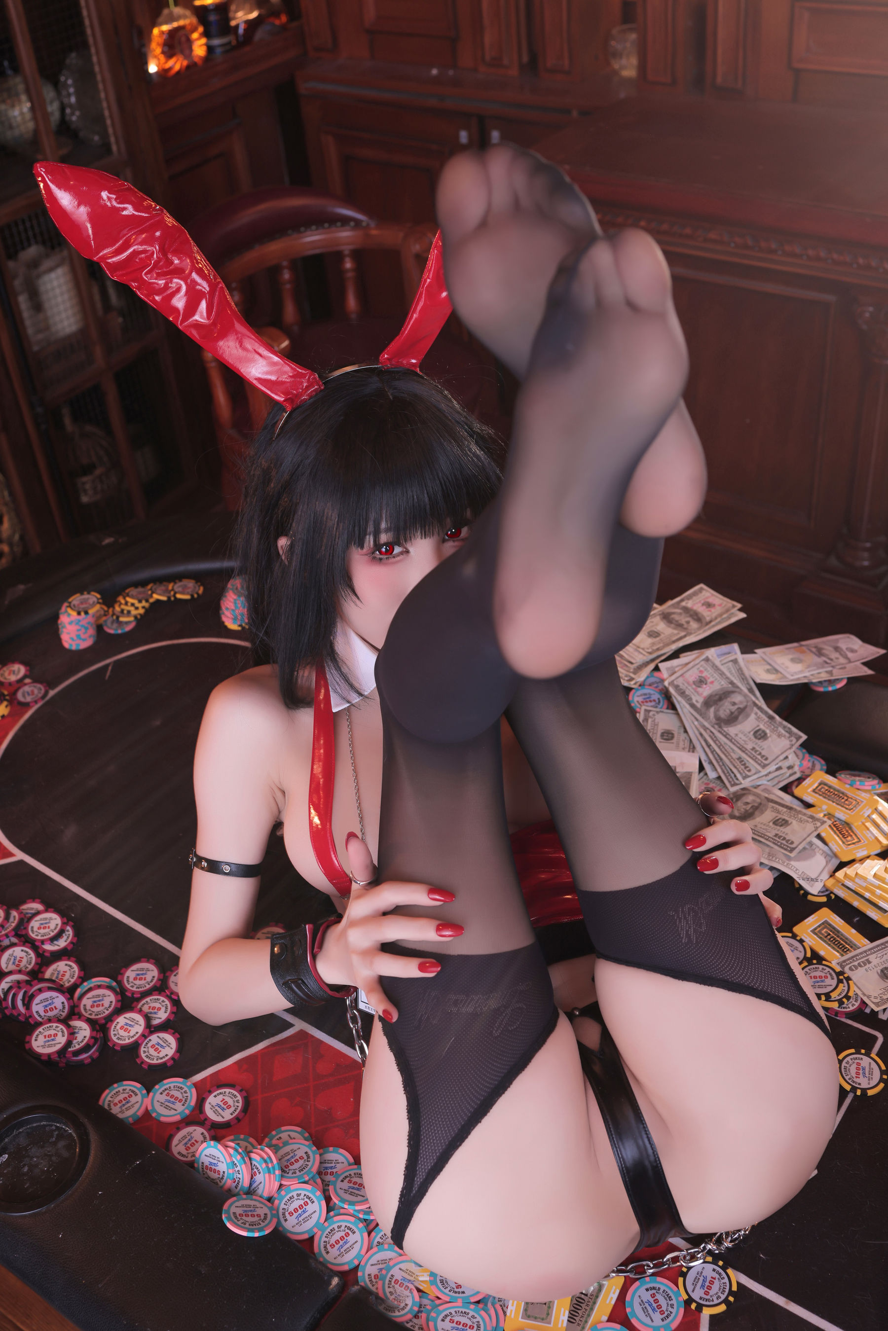 [福利COS] 动漫博主水淼aqua - 蛇喰梦子同人兔女郎