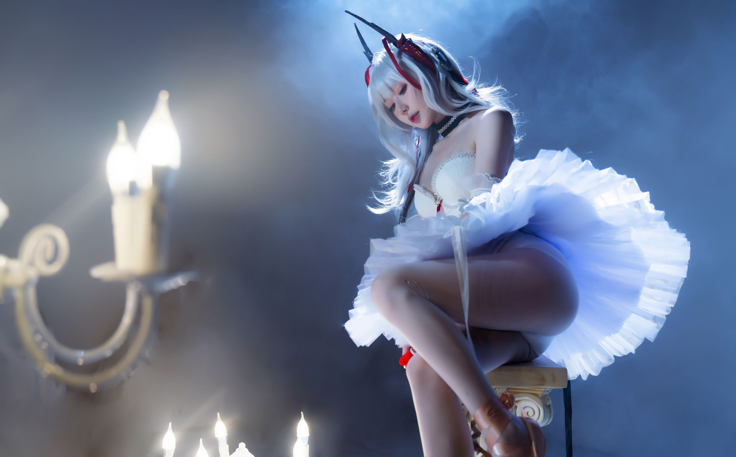 [福利COS] 动漫博主阿包也是兔娘 - 明日方舟 芭蕾