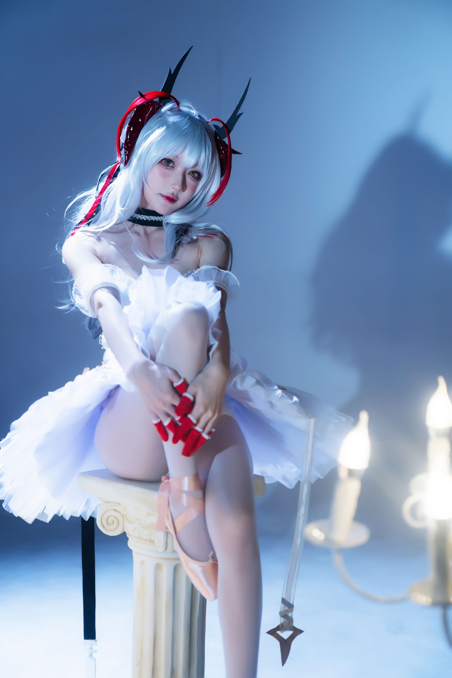 [福利COS] 动漫博主阿包也是兔娘 - 明日方舟 芭蕾