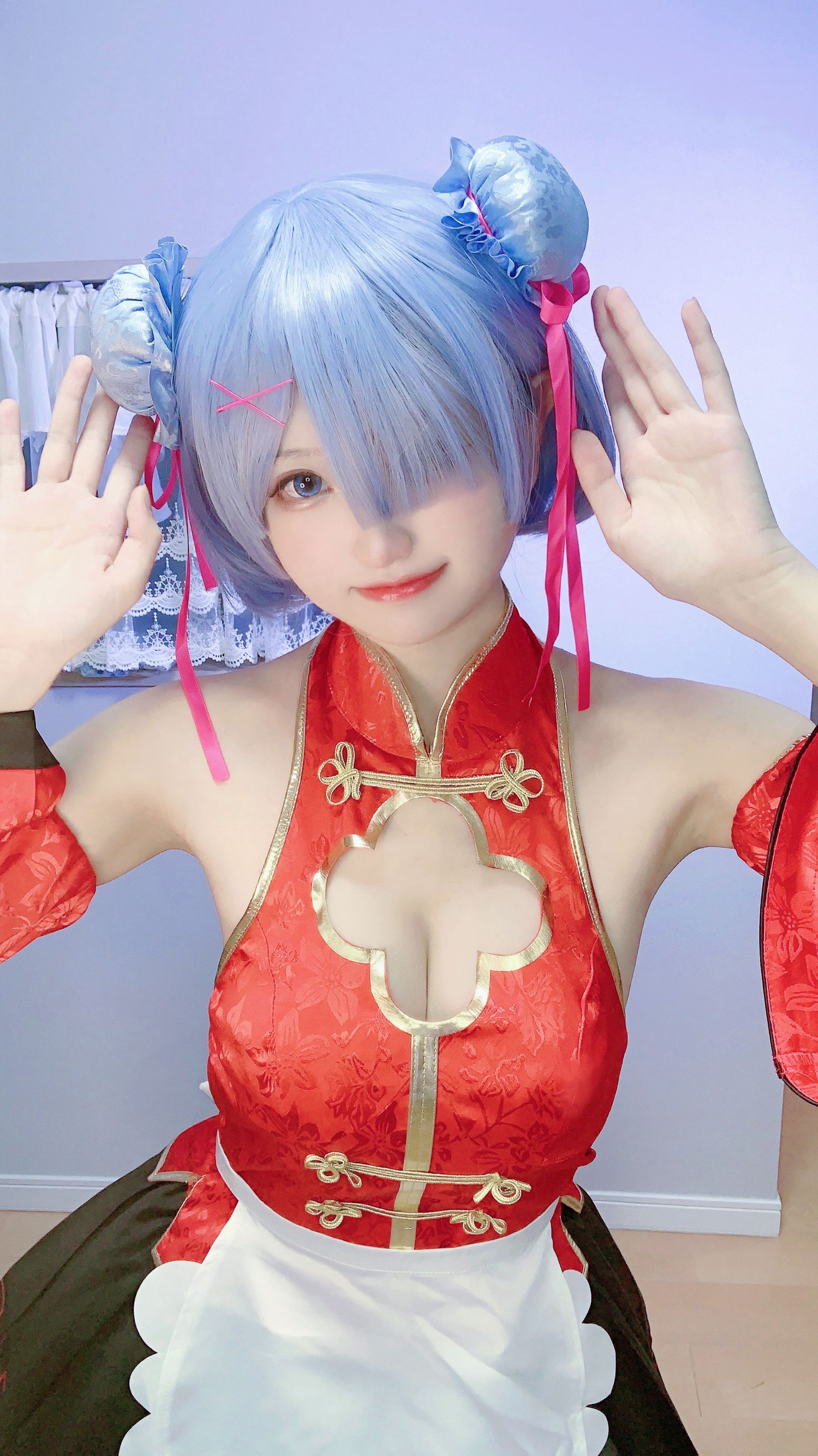 [福利COS] 千阳(ちよ) - 蕾姆旗袍