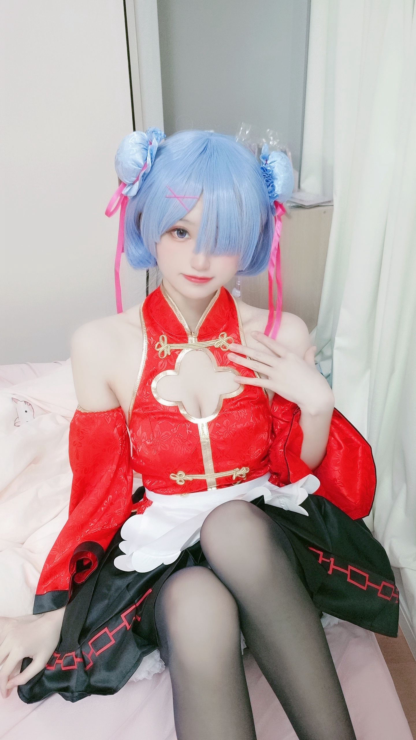 [福利COS] 千阳(ちよ) - 蕾姆旗袍
