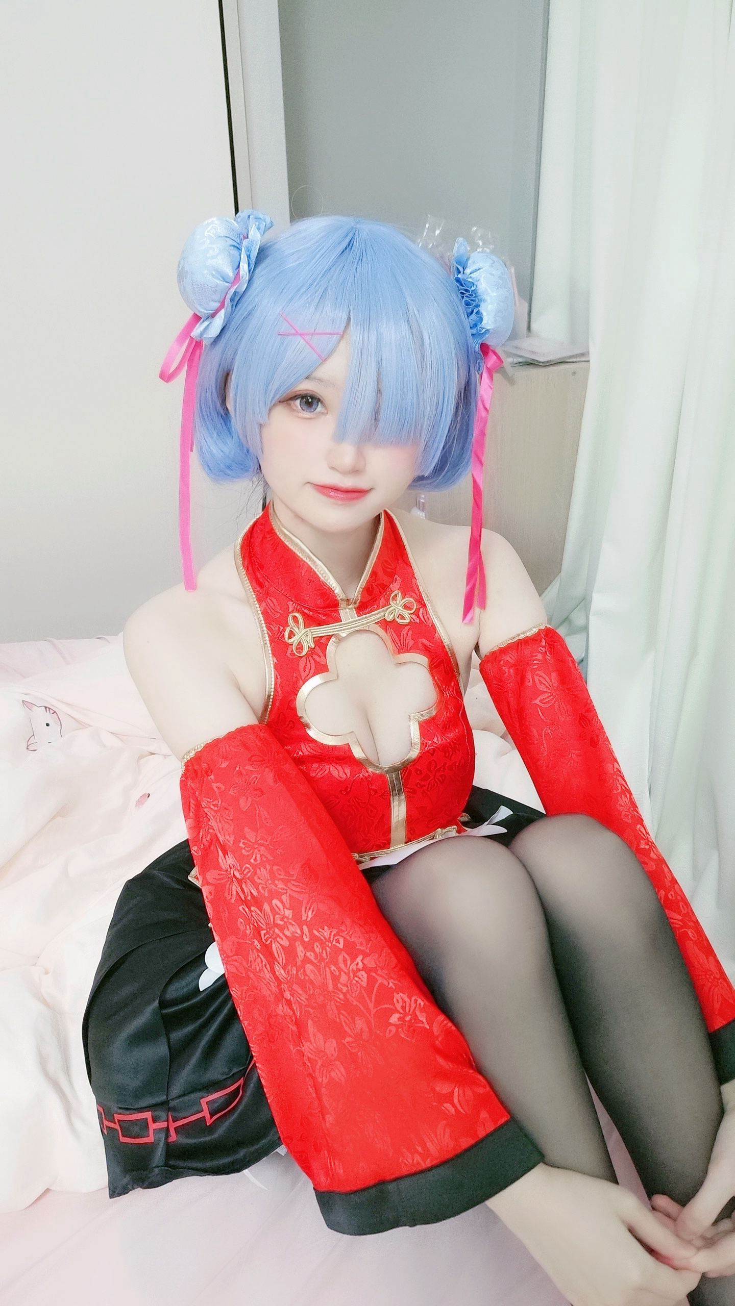 [福利COS] 千阳(ちよ) - 蕾姆旗袍