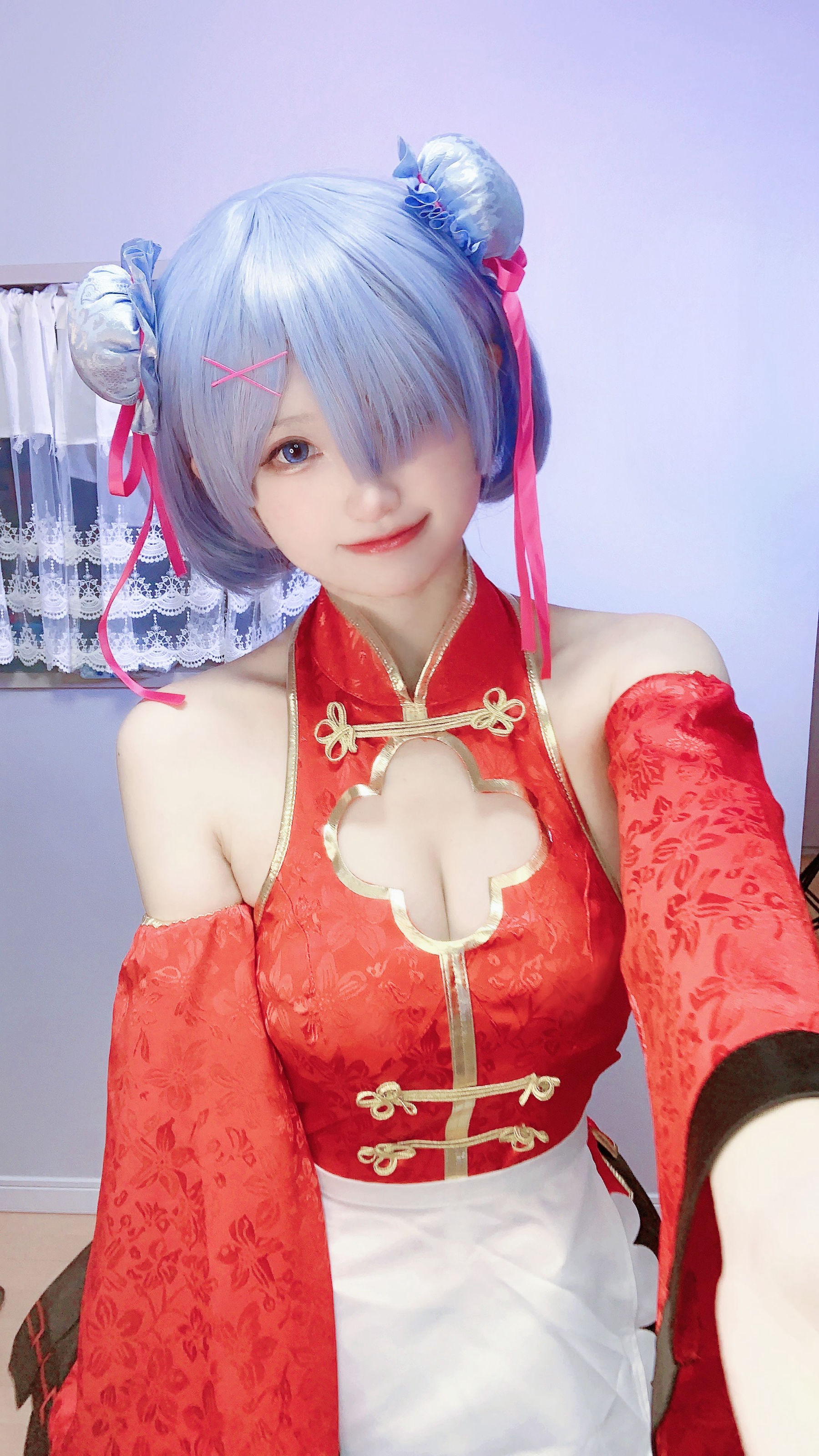 [福利COS] 千阳(ちよ) - 蕾姆旗袍
