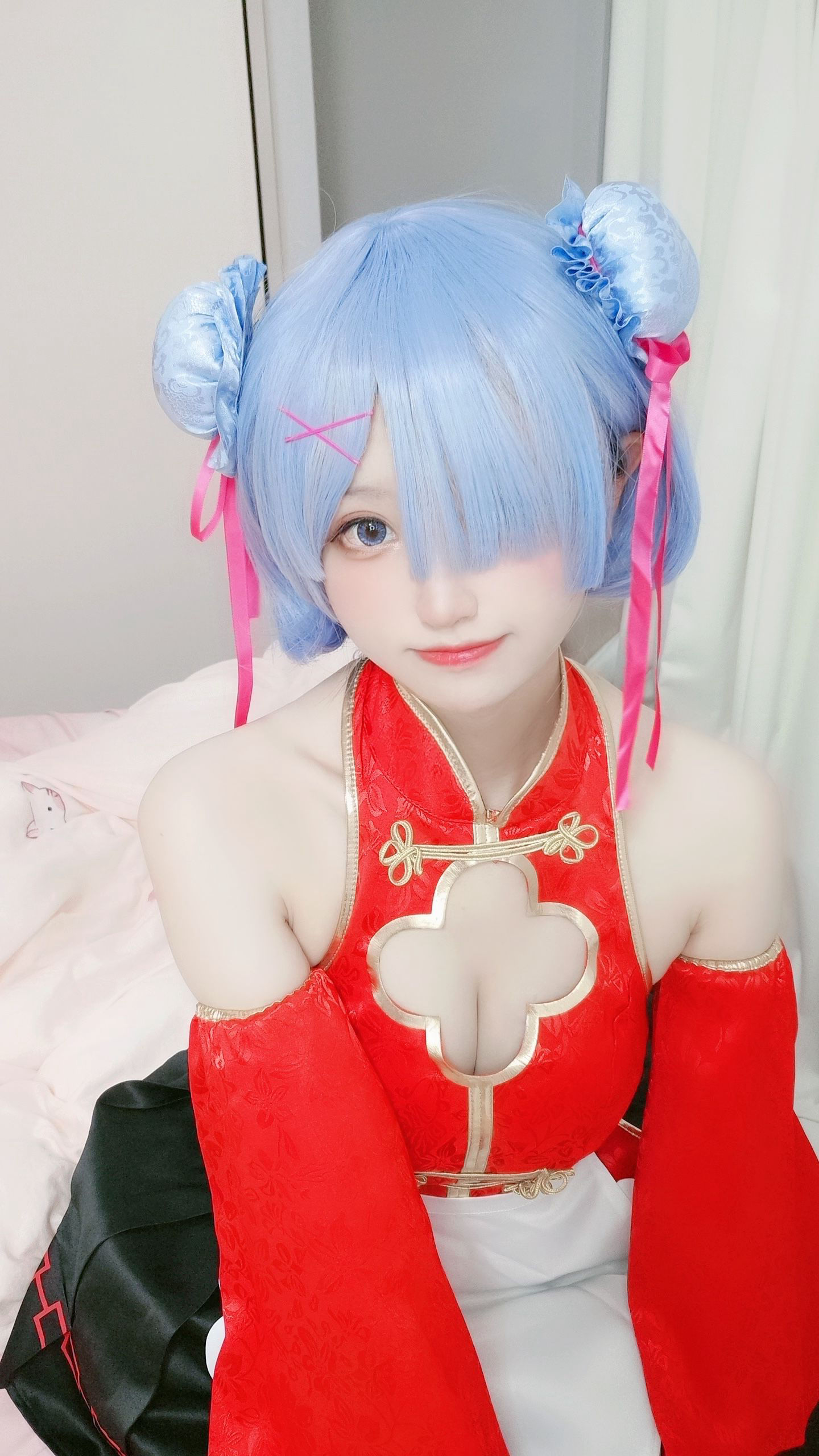 [福利COS] 千阳(ちよ) - 蕾姆旗袍