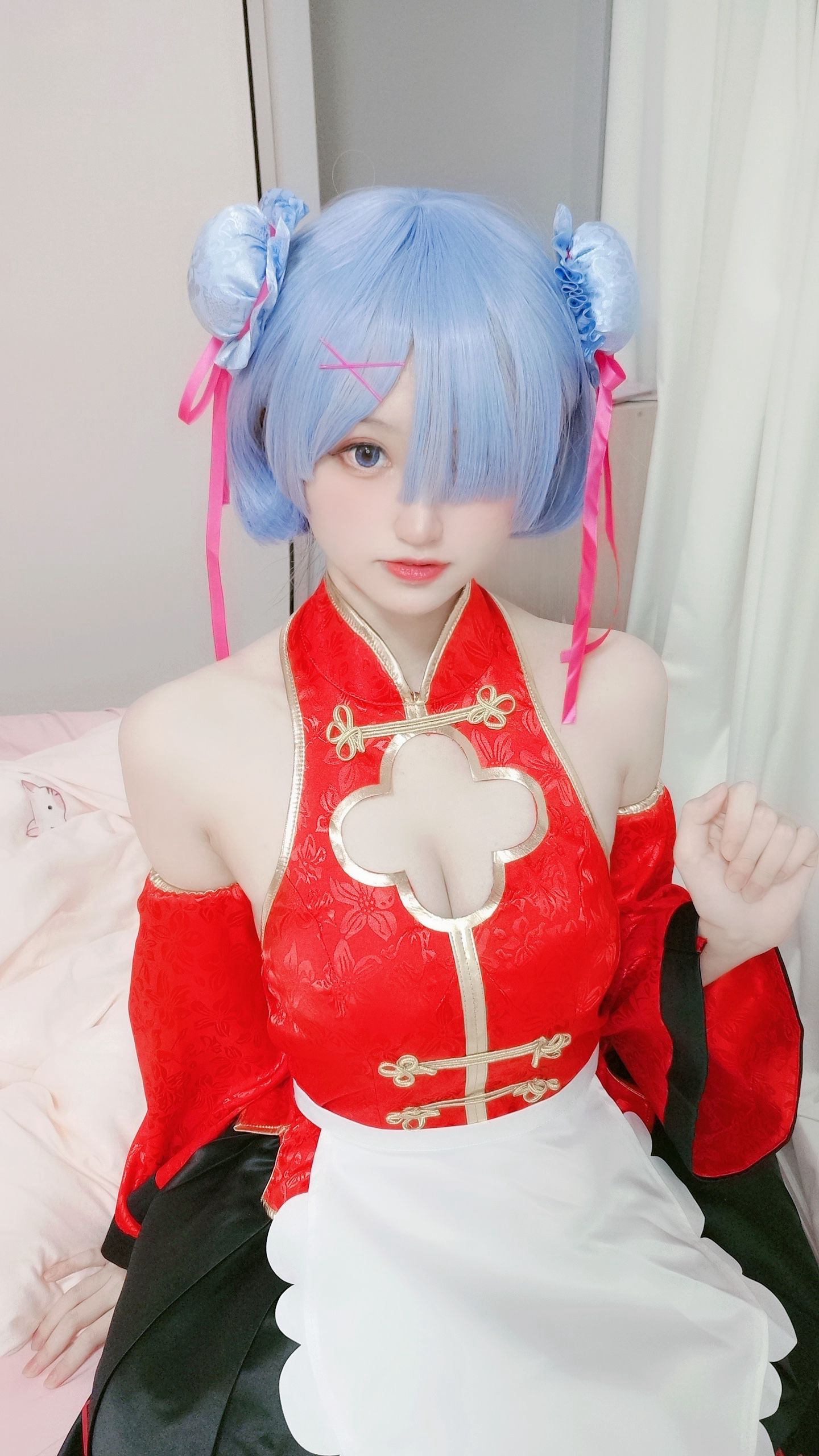 [福利COS] 千阳(ちよ) - 蕾姆旗袍
