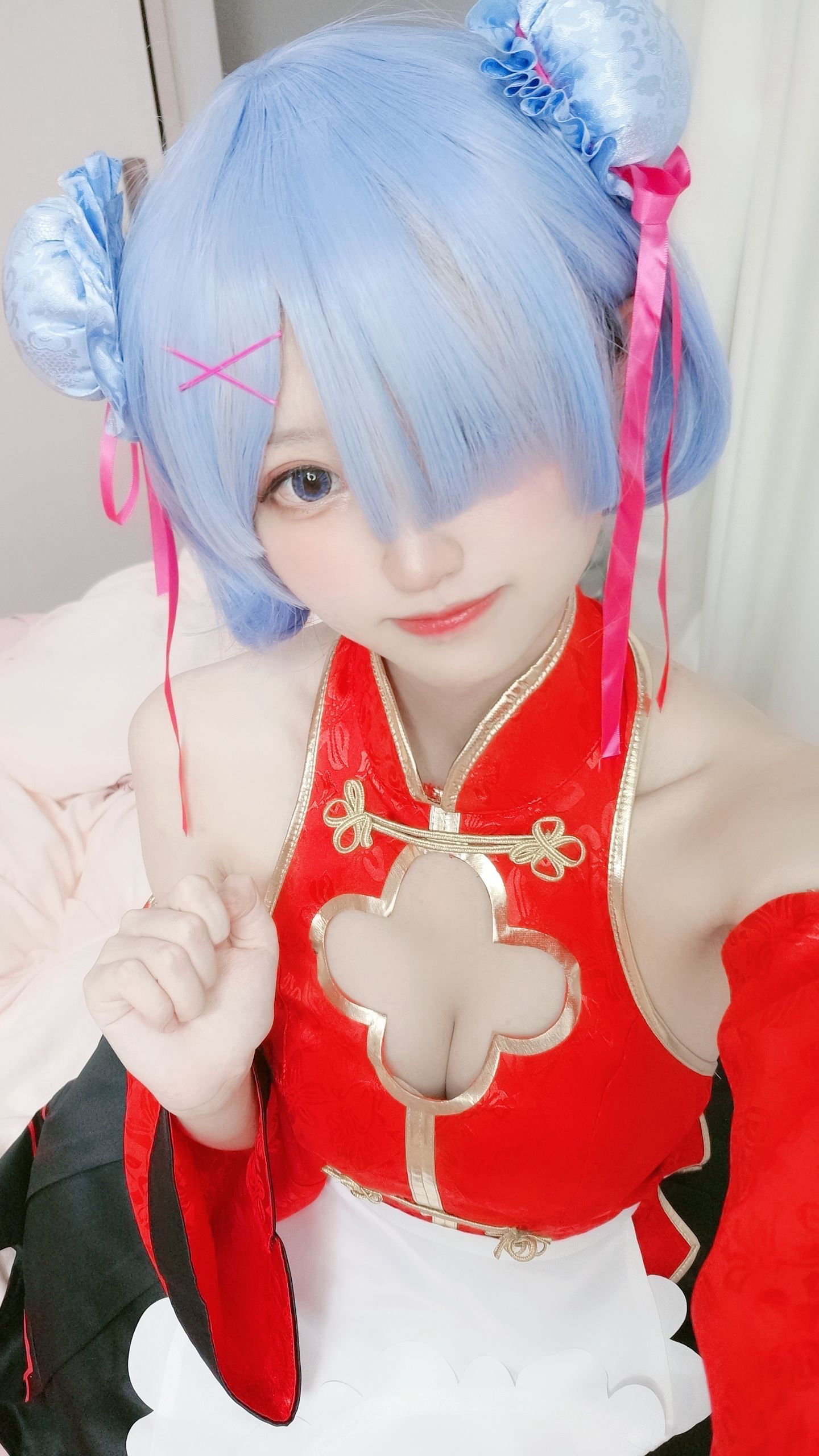 [福利COS] 千阳(ちよ) - 蕾姆旗袍