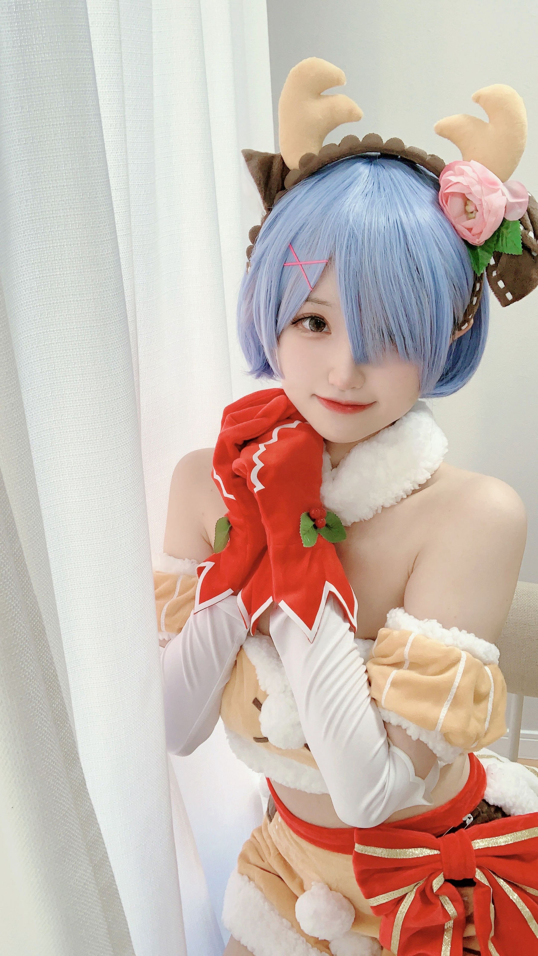 [福利COS] 千阳(ちよ) - 雷姆圣诞驯鹿～