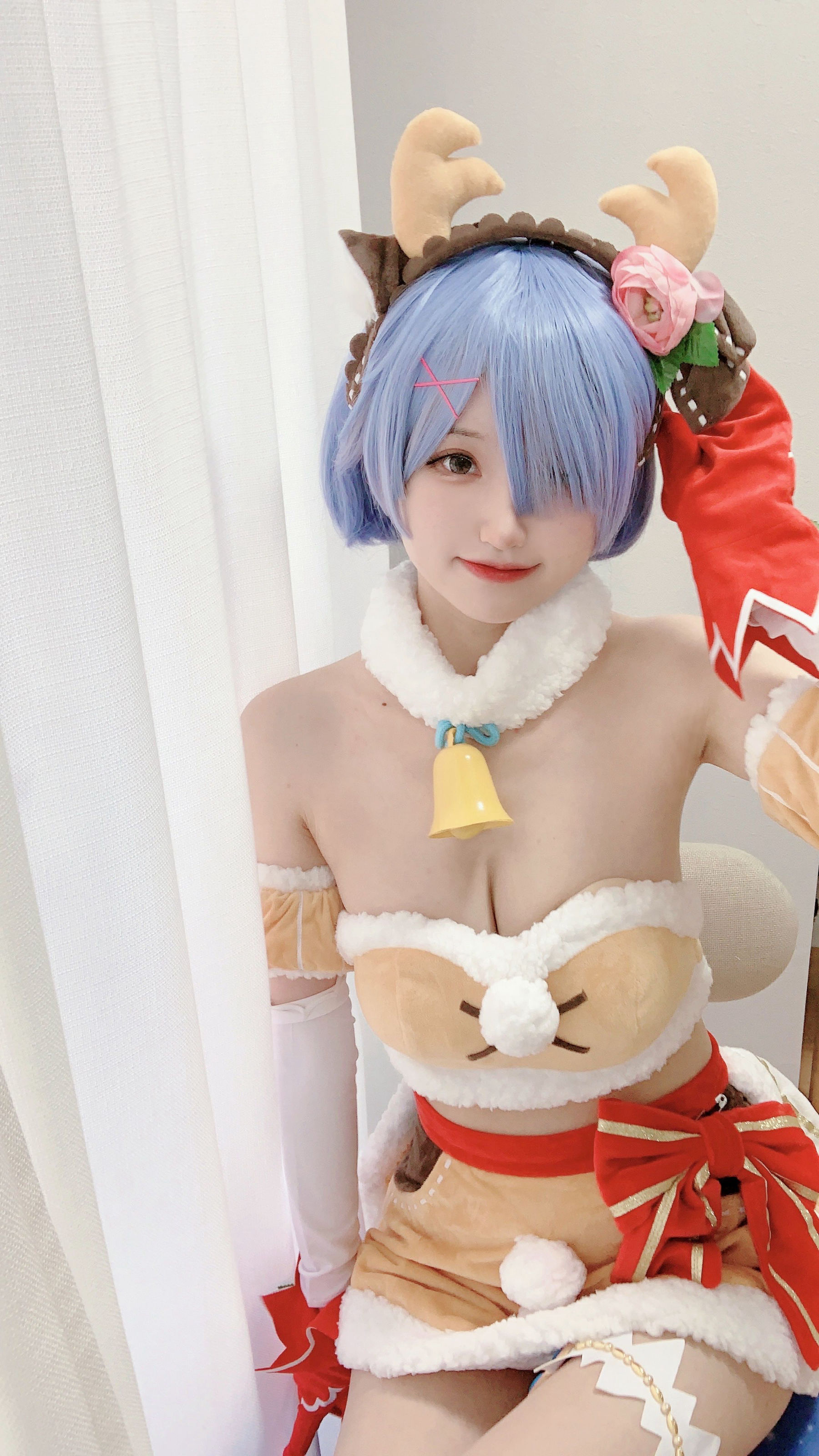 [福利COS] 千阳(ちよ) - 雷姆圣诞驯鹿～