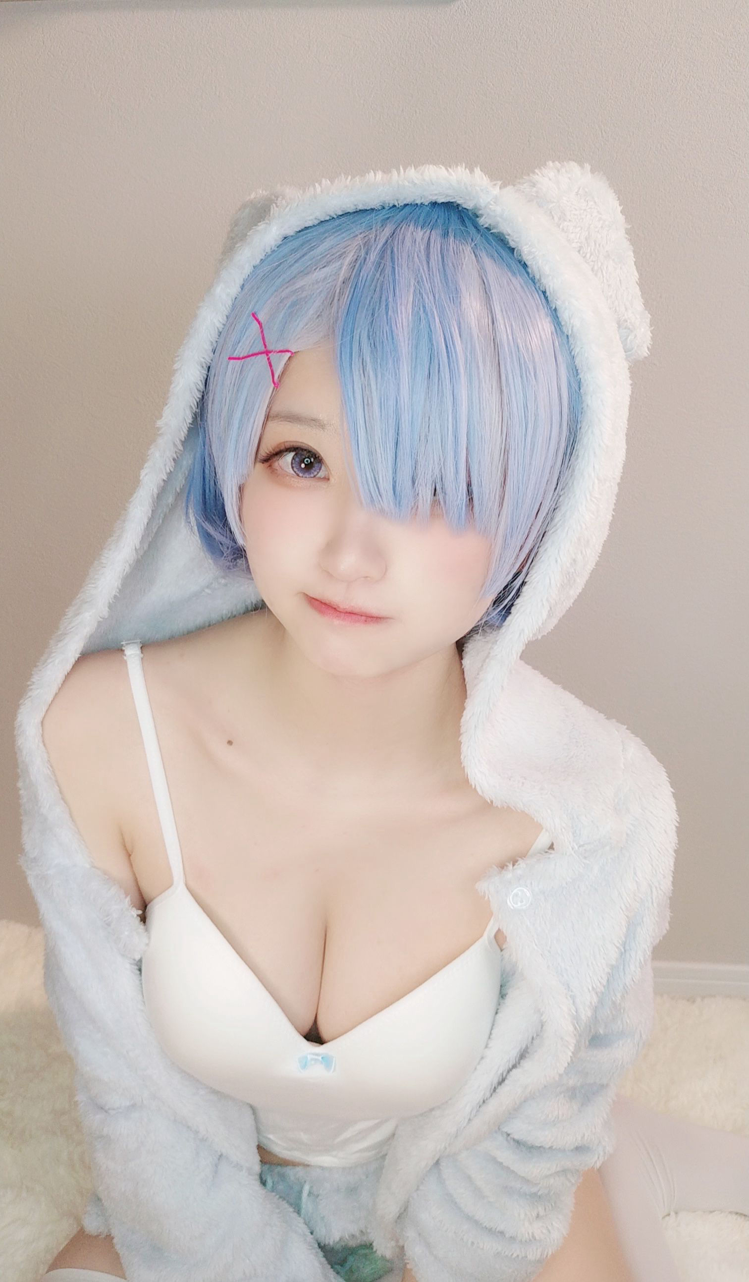 [福利COS] 千阳(ちよ) - 雷姆睡衣