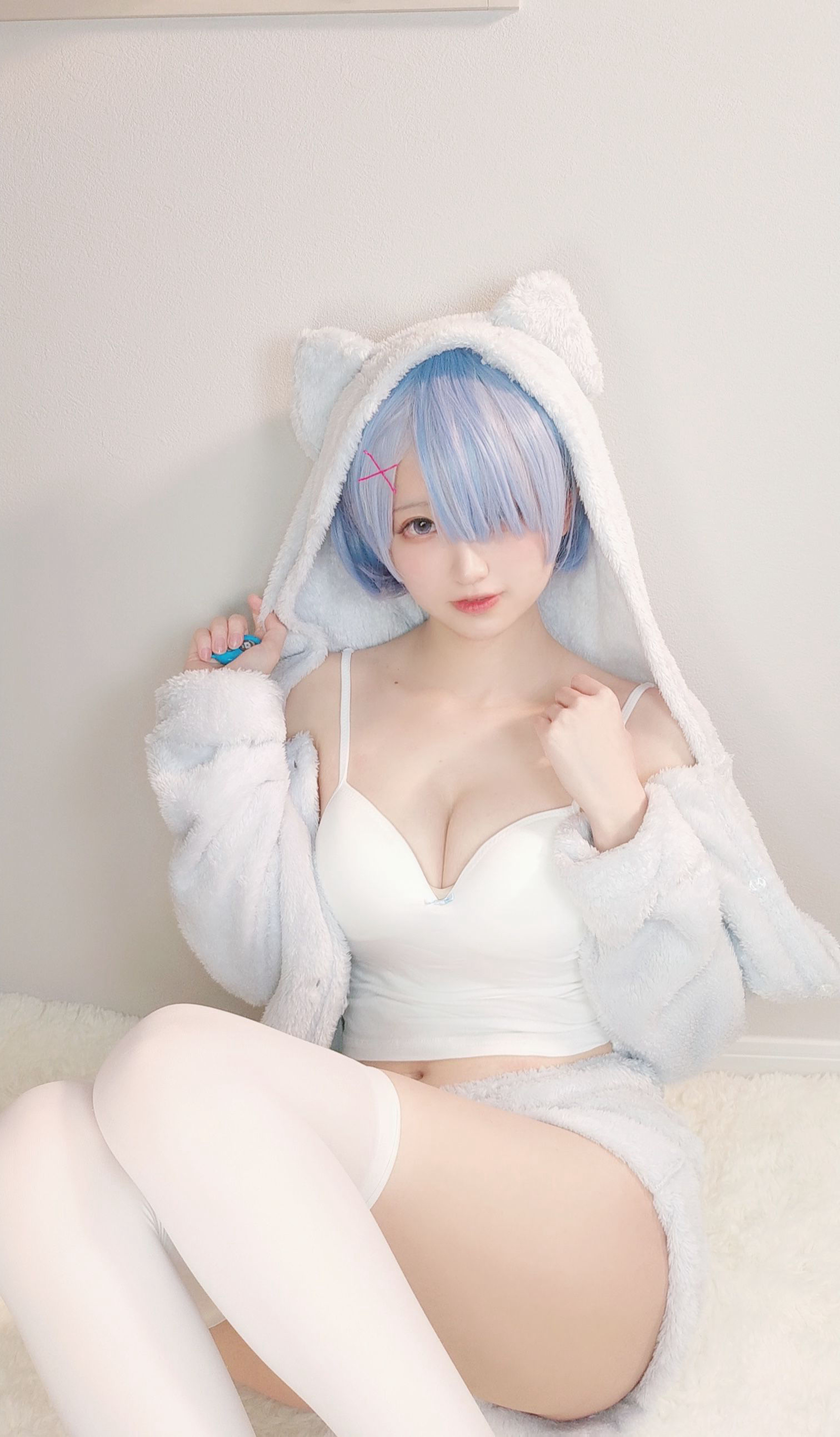 [福利COS] 千阳(ちよ) - 雷姆睡衣