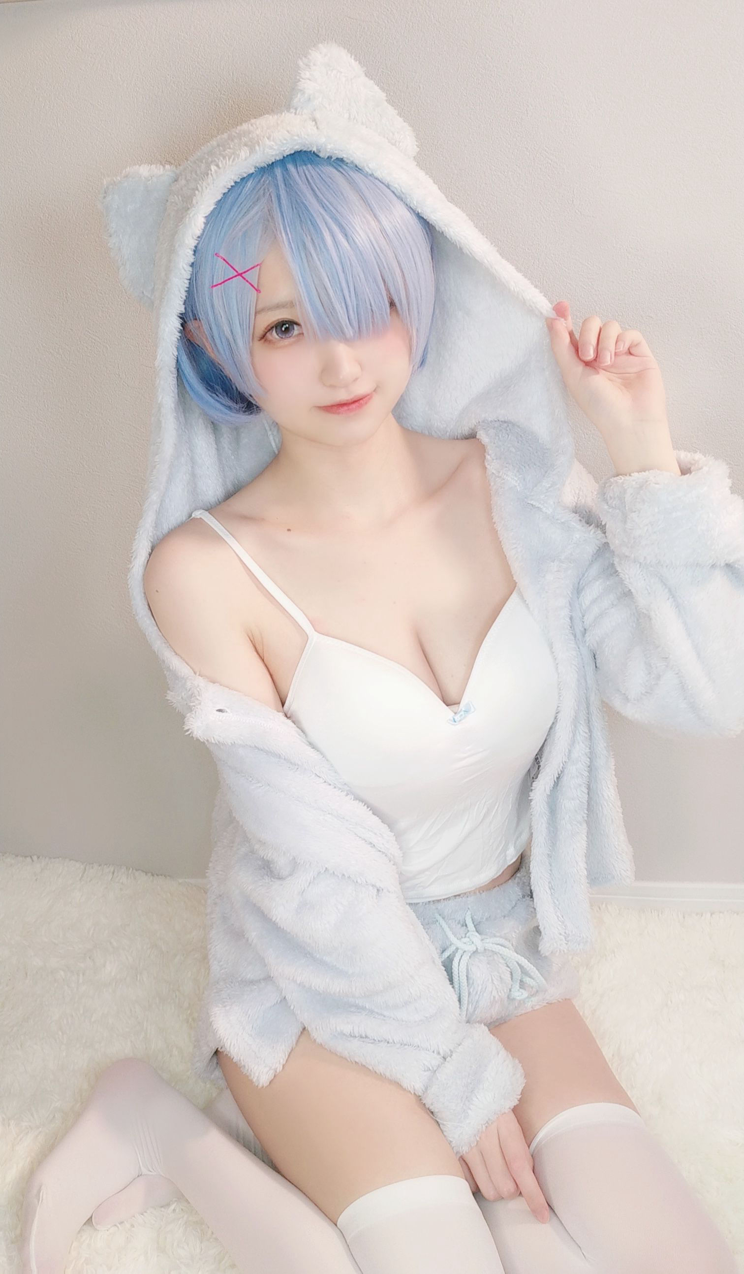 [福利COS] 千阳(ちよ) - 雷姆睡衣