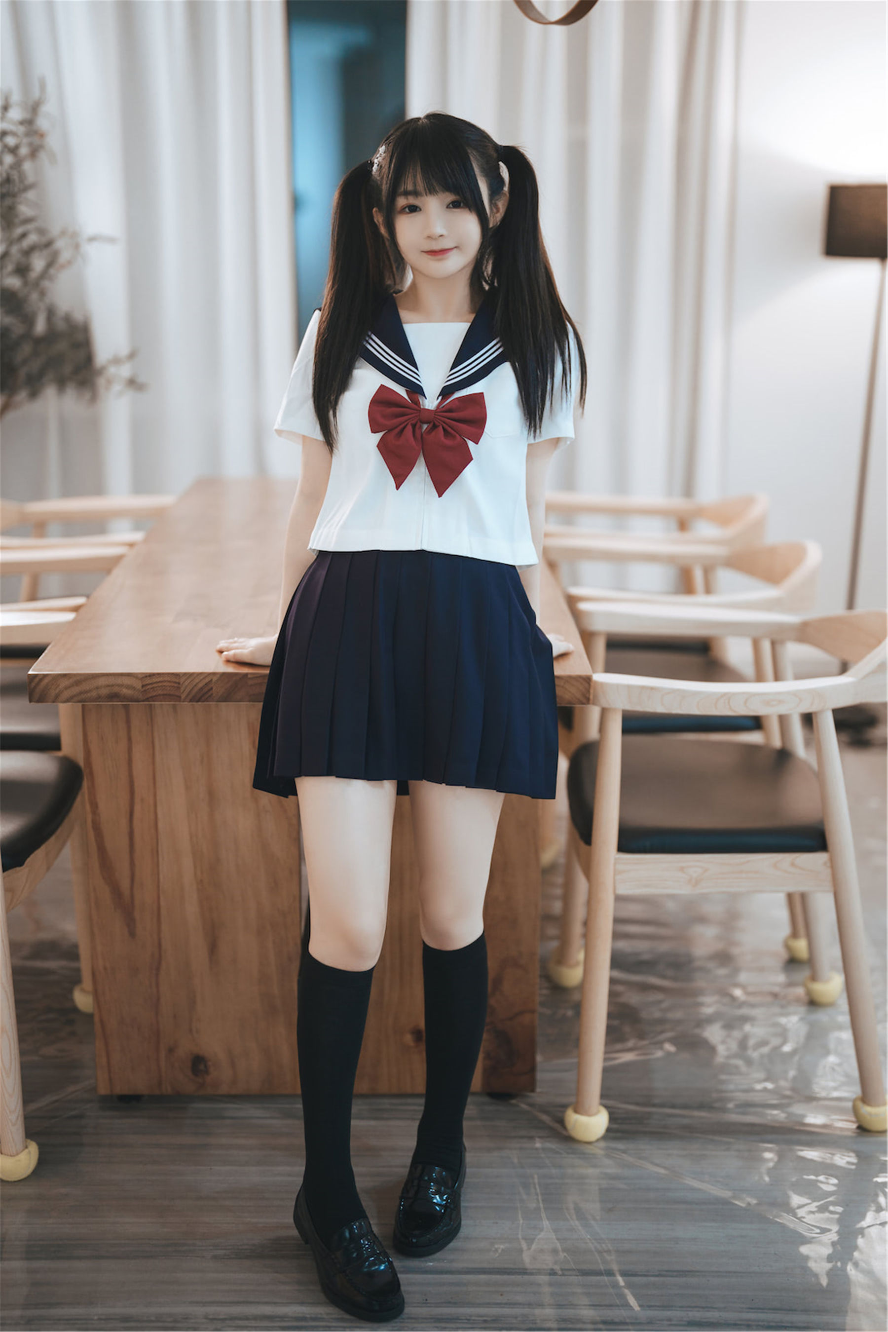 [福利COS] 桜井宁宁 - 双马尾JK
