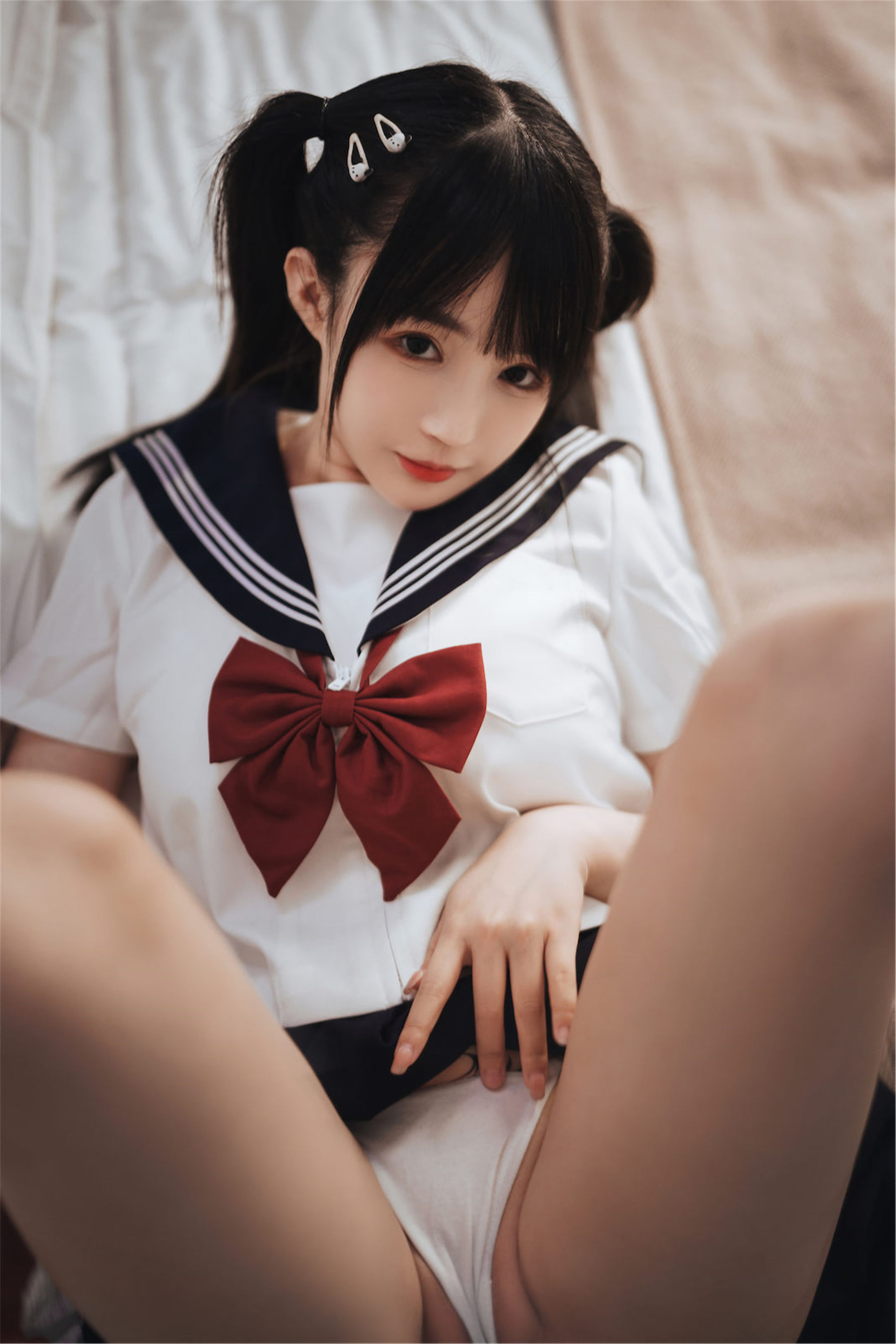 [福利COS] 桜井宁宁 - 双马尾JK