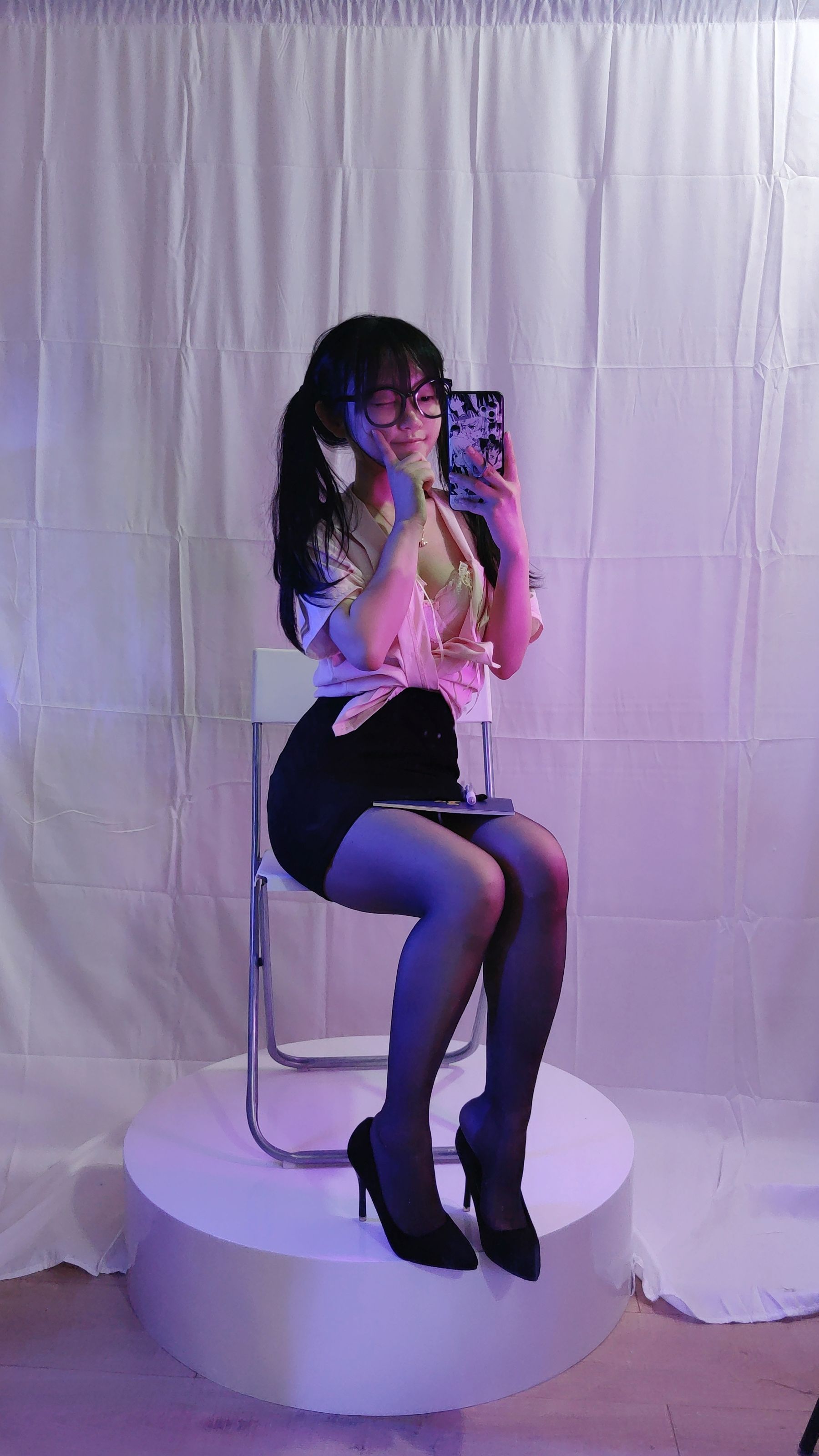 [福利COS] 神沢永莉 - 双马尾黑丝班主任