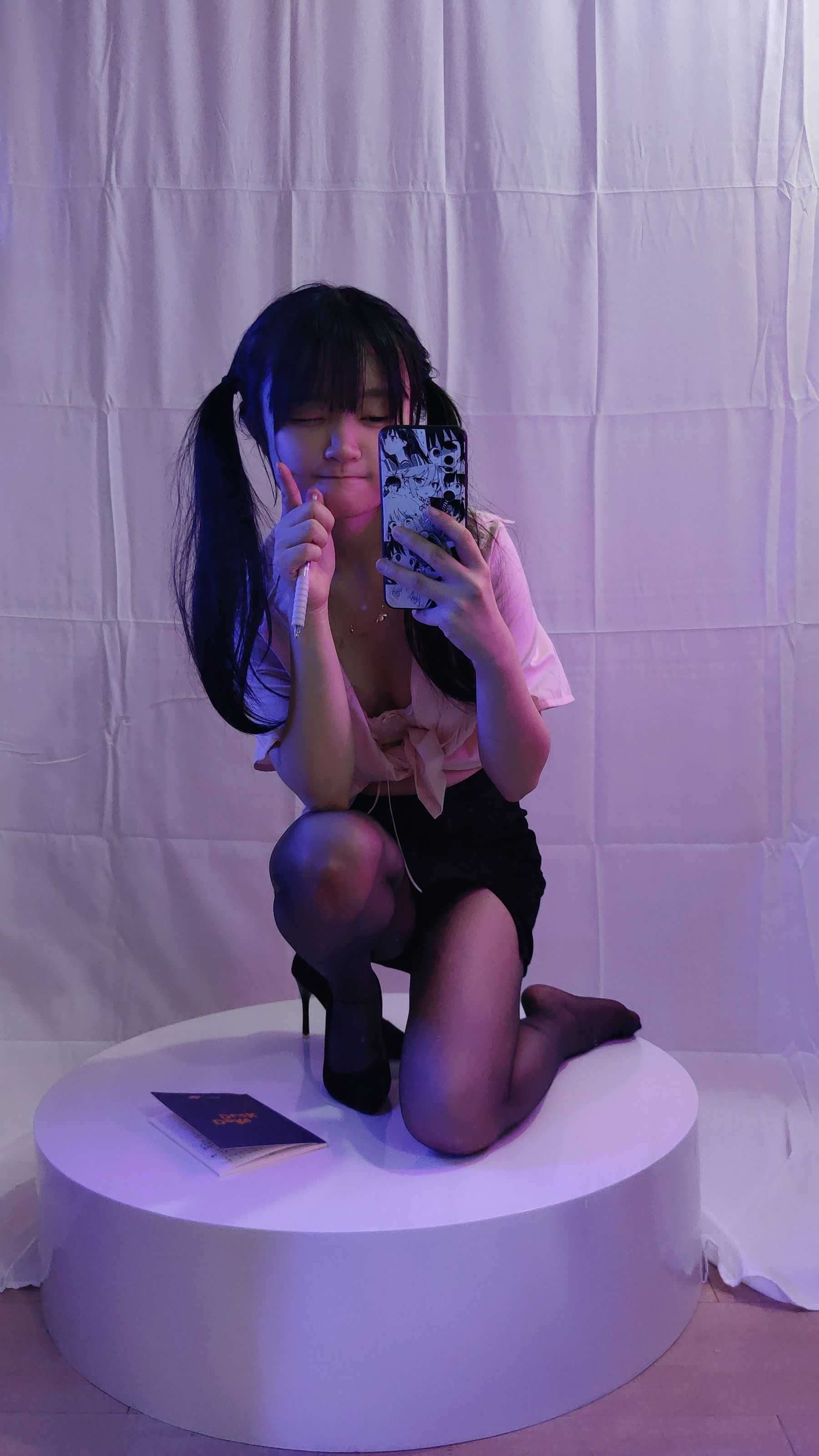 [福利COS] 神沢永莉 - 双马尾黑丝班主任