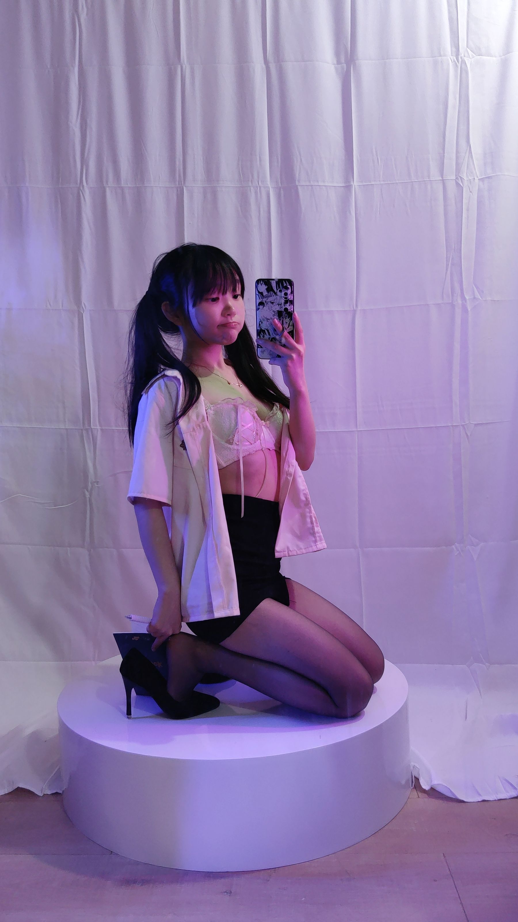 [福利COS] 神沢永莉 - 双马尾黑丝班主任