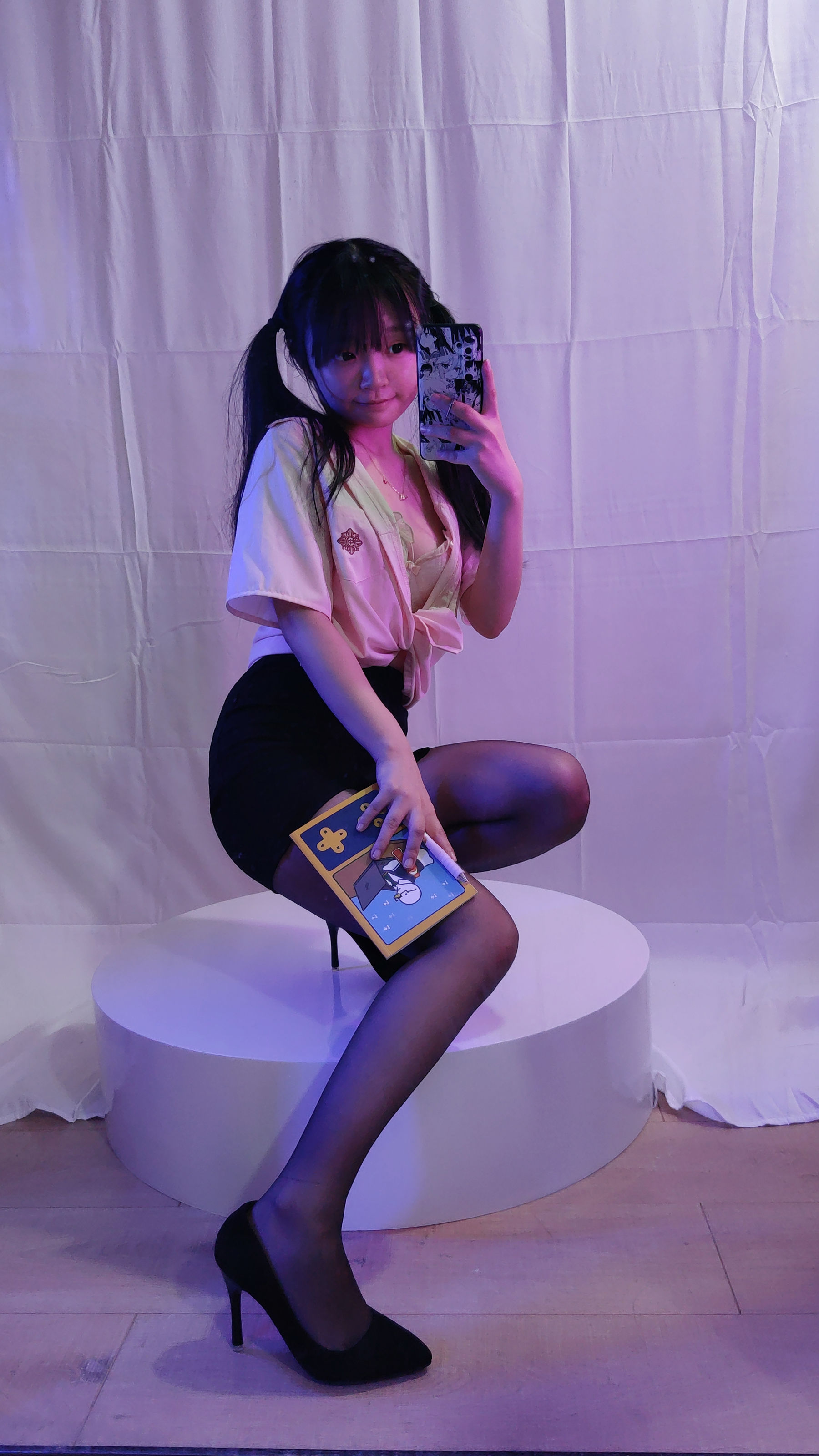 [福利COS] 神沢永莉 - 双马尾黑丝班主任