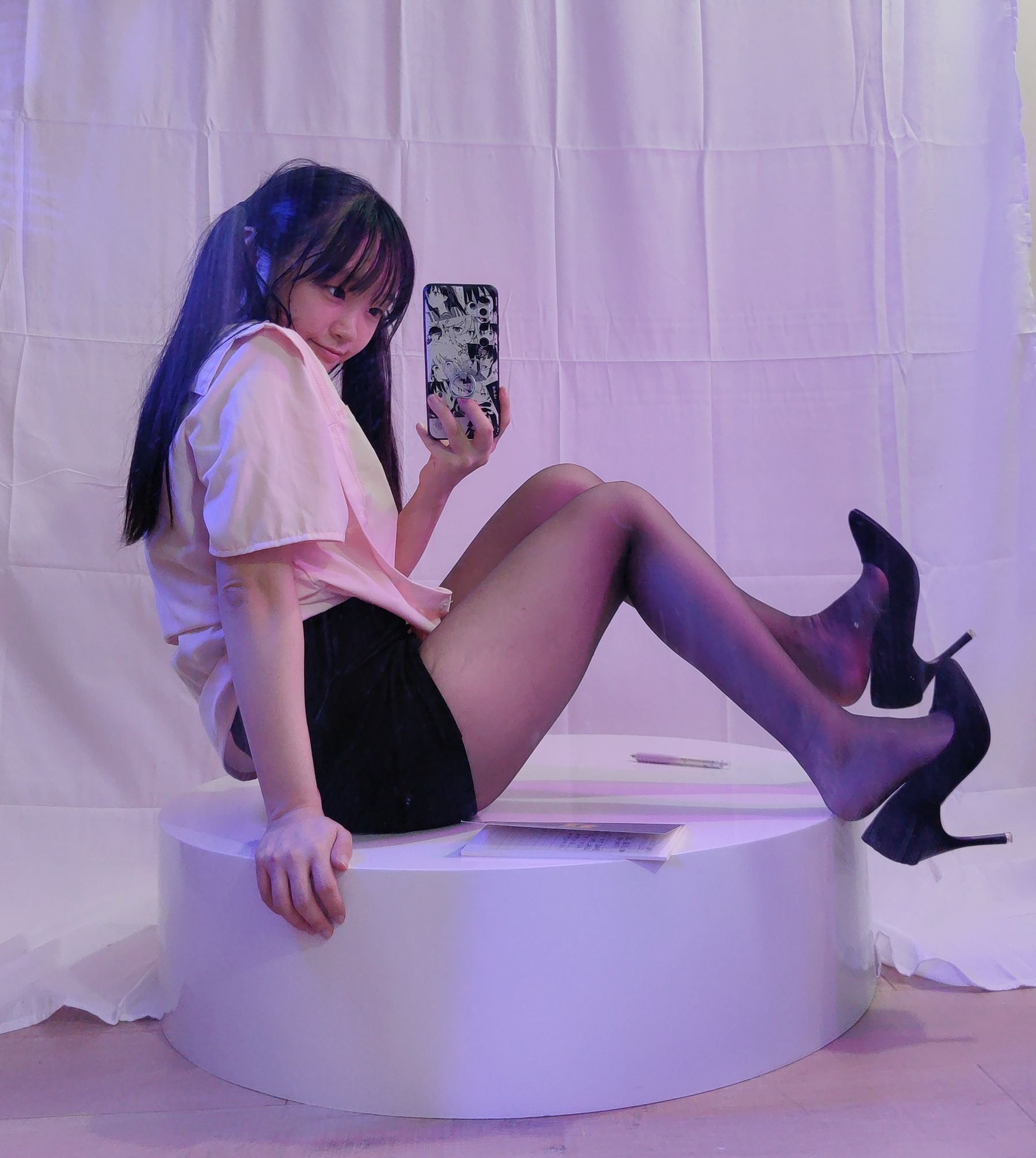 [福利COS] 神沢永莉 - 双马尾黑丝班主任