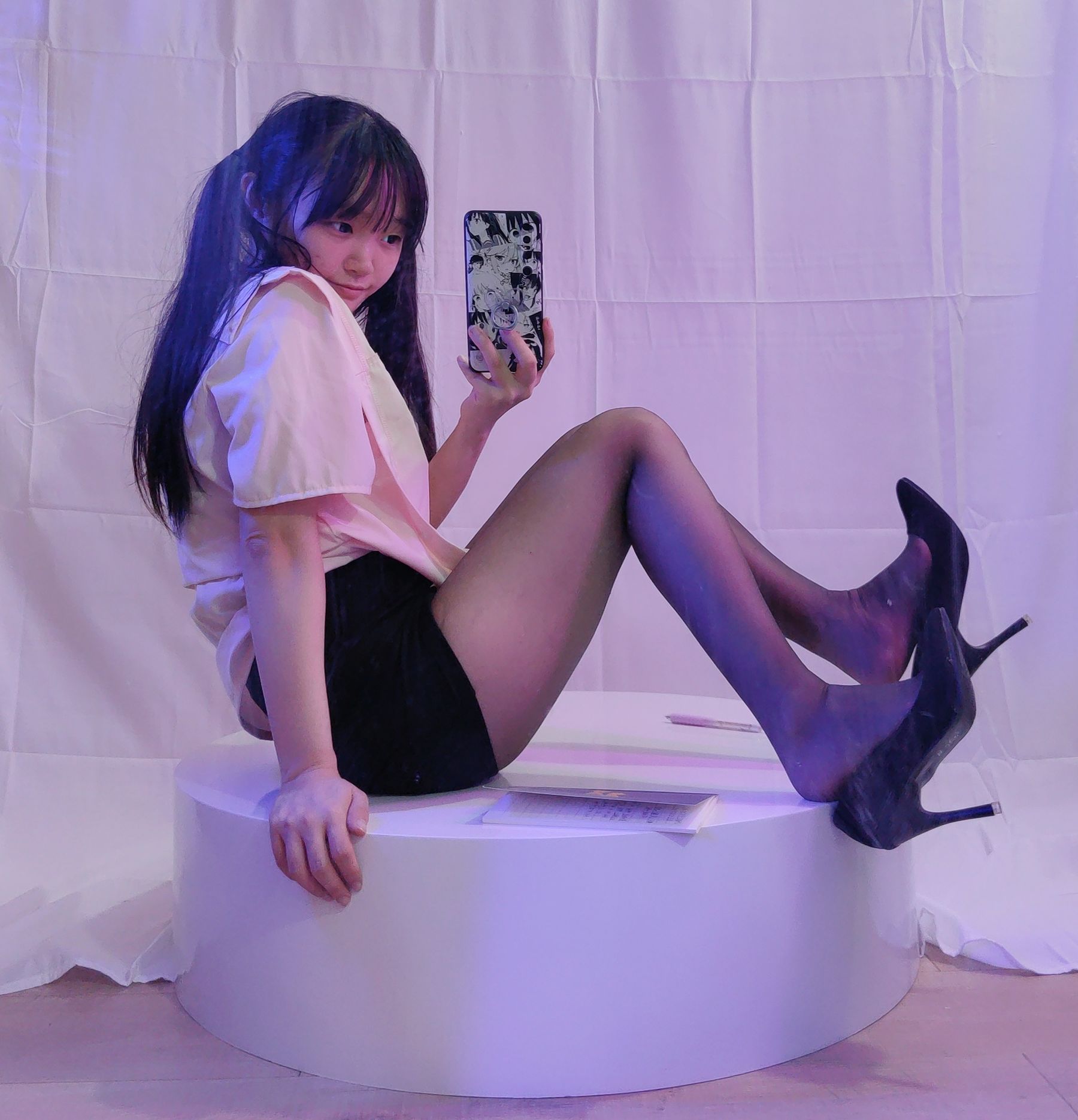 [福利COS] 神沢永莉 - 双马尾黑丝班主任
