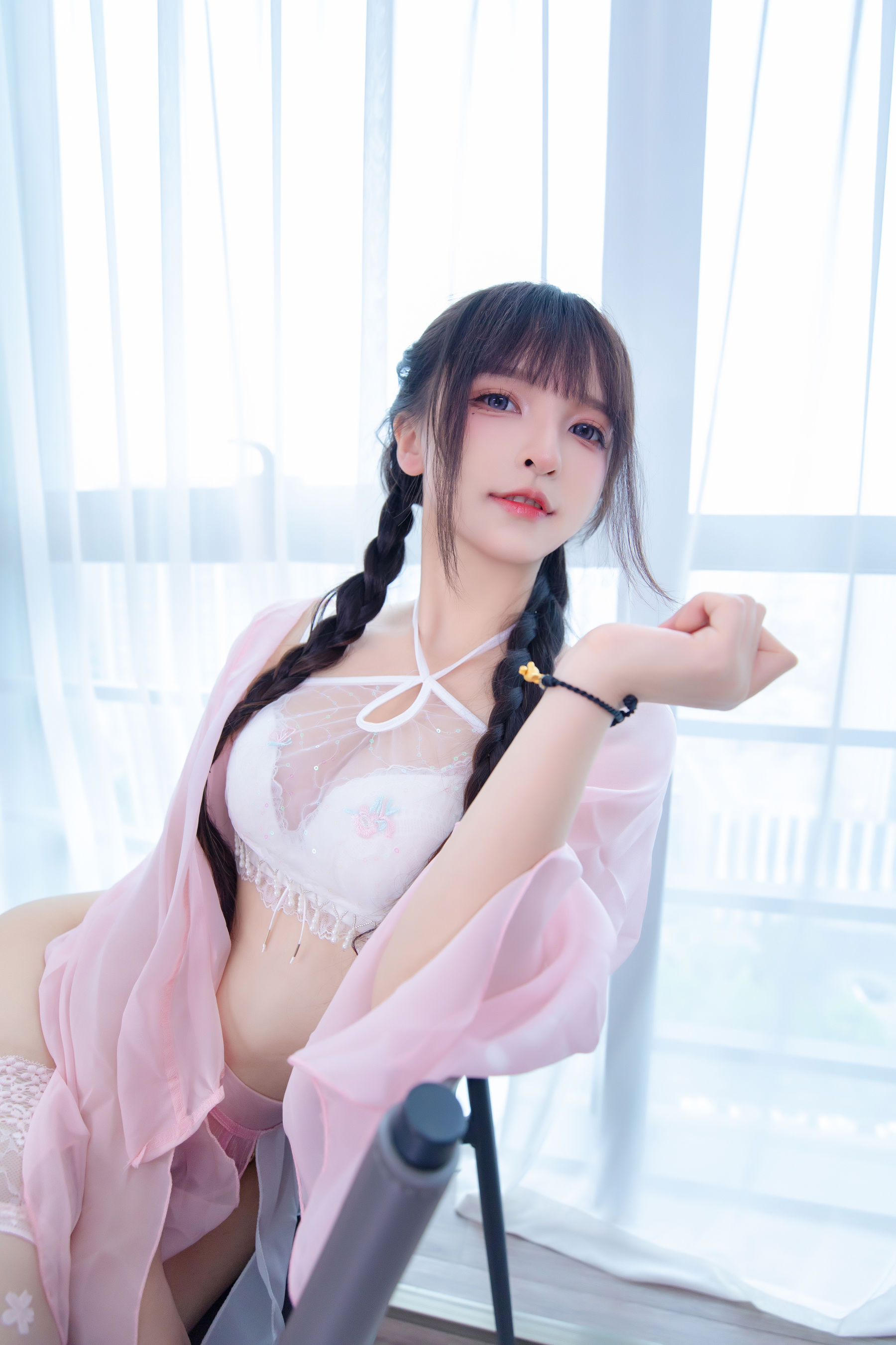 [福利COS] 萝莉神楽板真冬 之桃花潭水