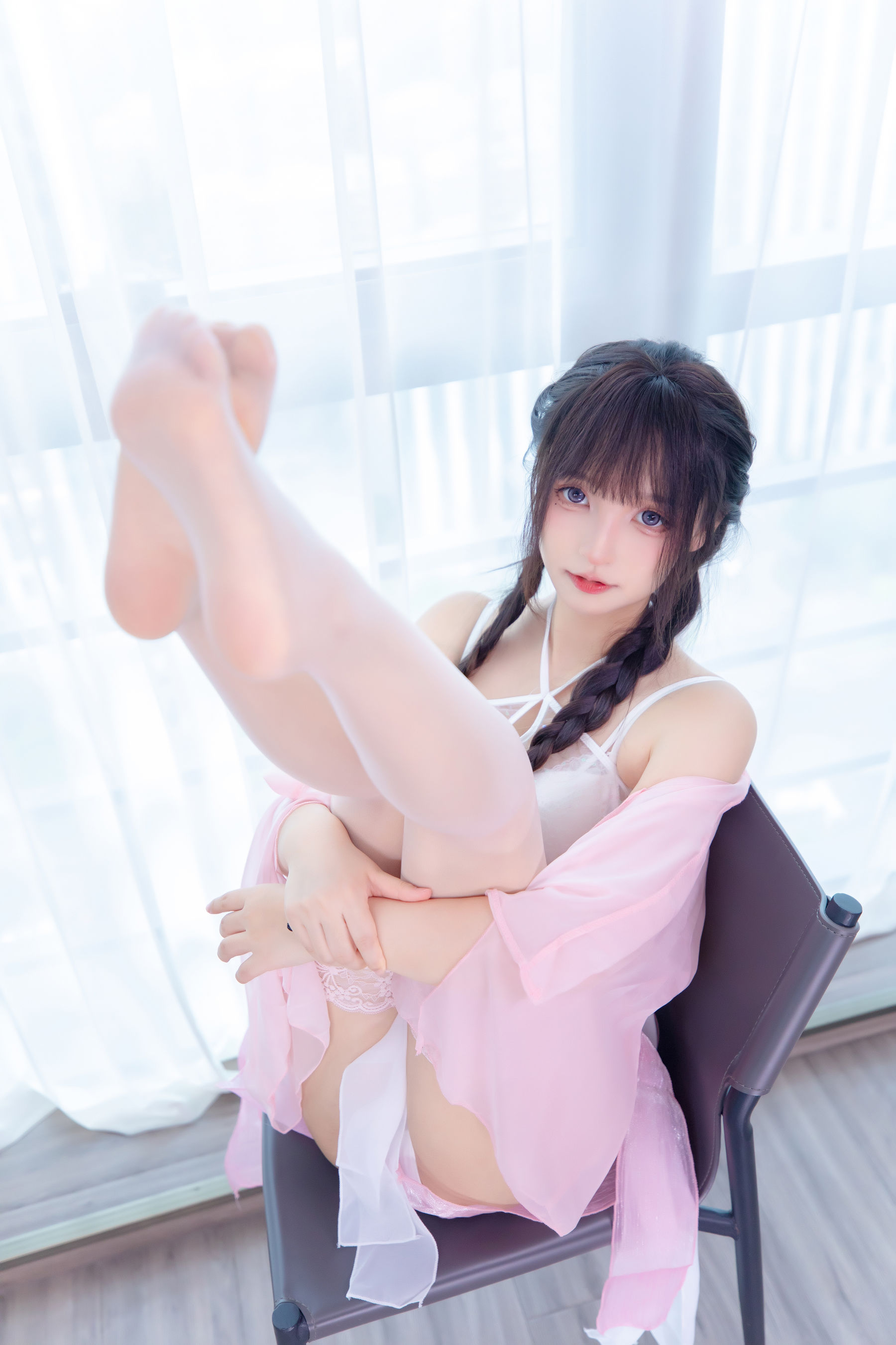 [福利COS] 萝莉神楽板真冬 之桃花潭水