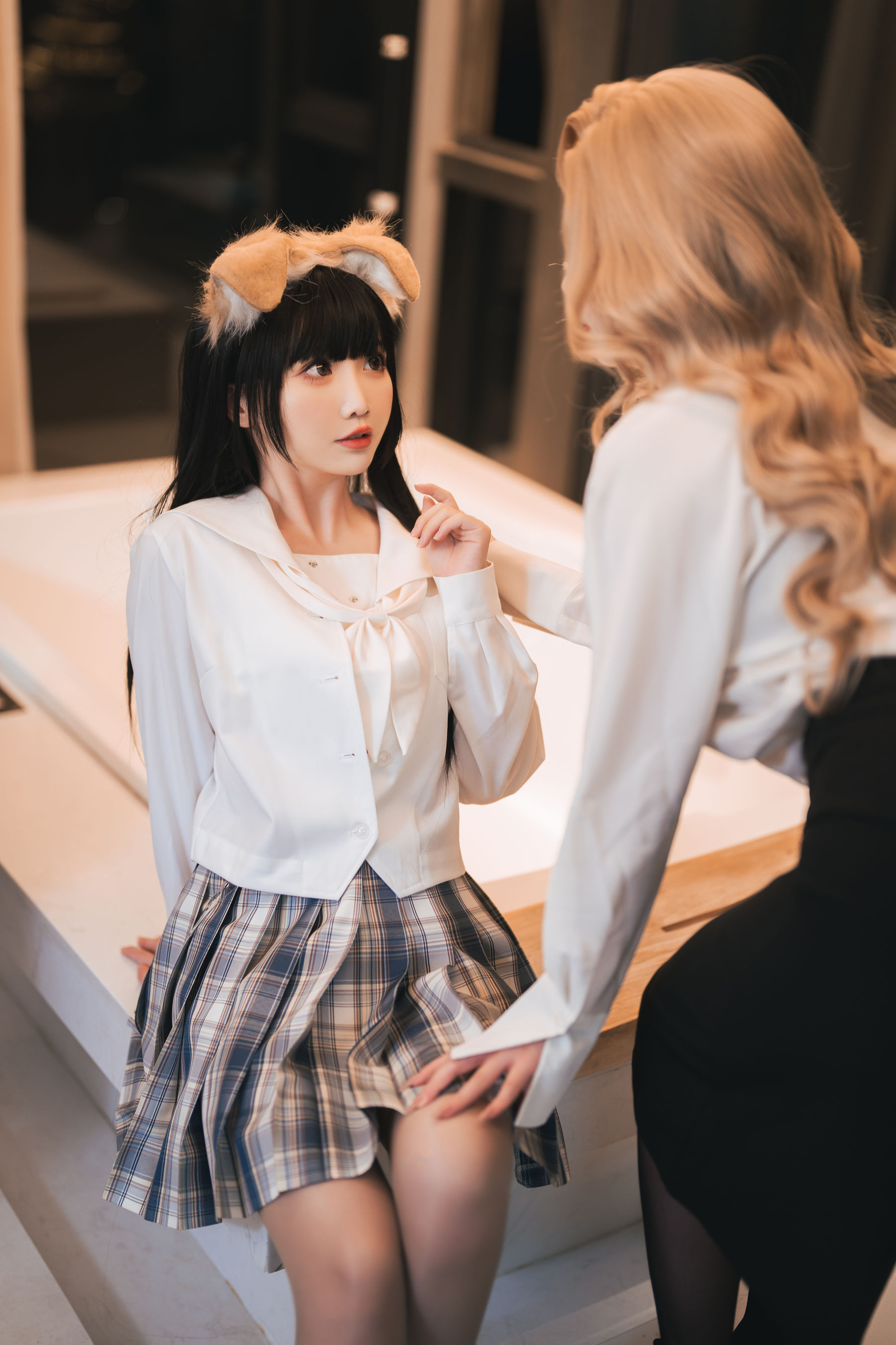 [福利COS] COS福利rioko凉凉子&面饼仙儿 - 女上司双人版