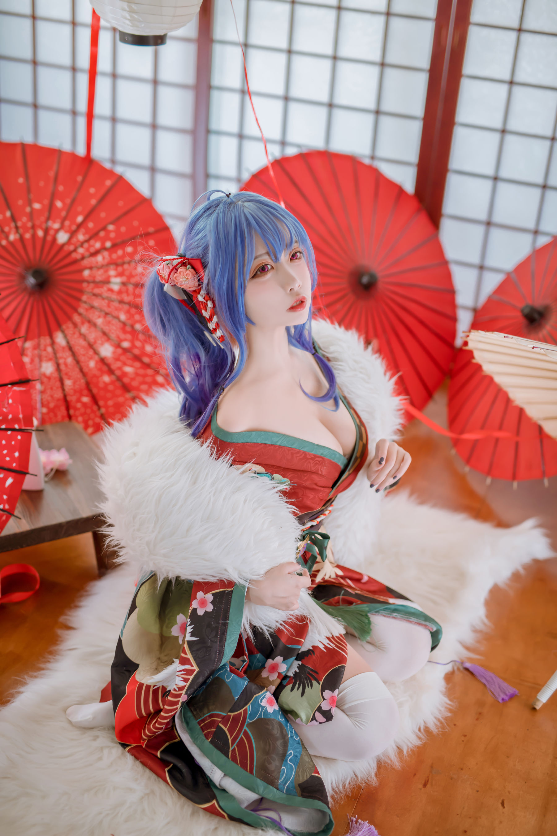 [福利COS] 人气Coser二佐Nisa - 碧蓝 圣路易斯和服