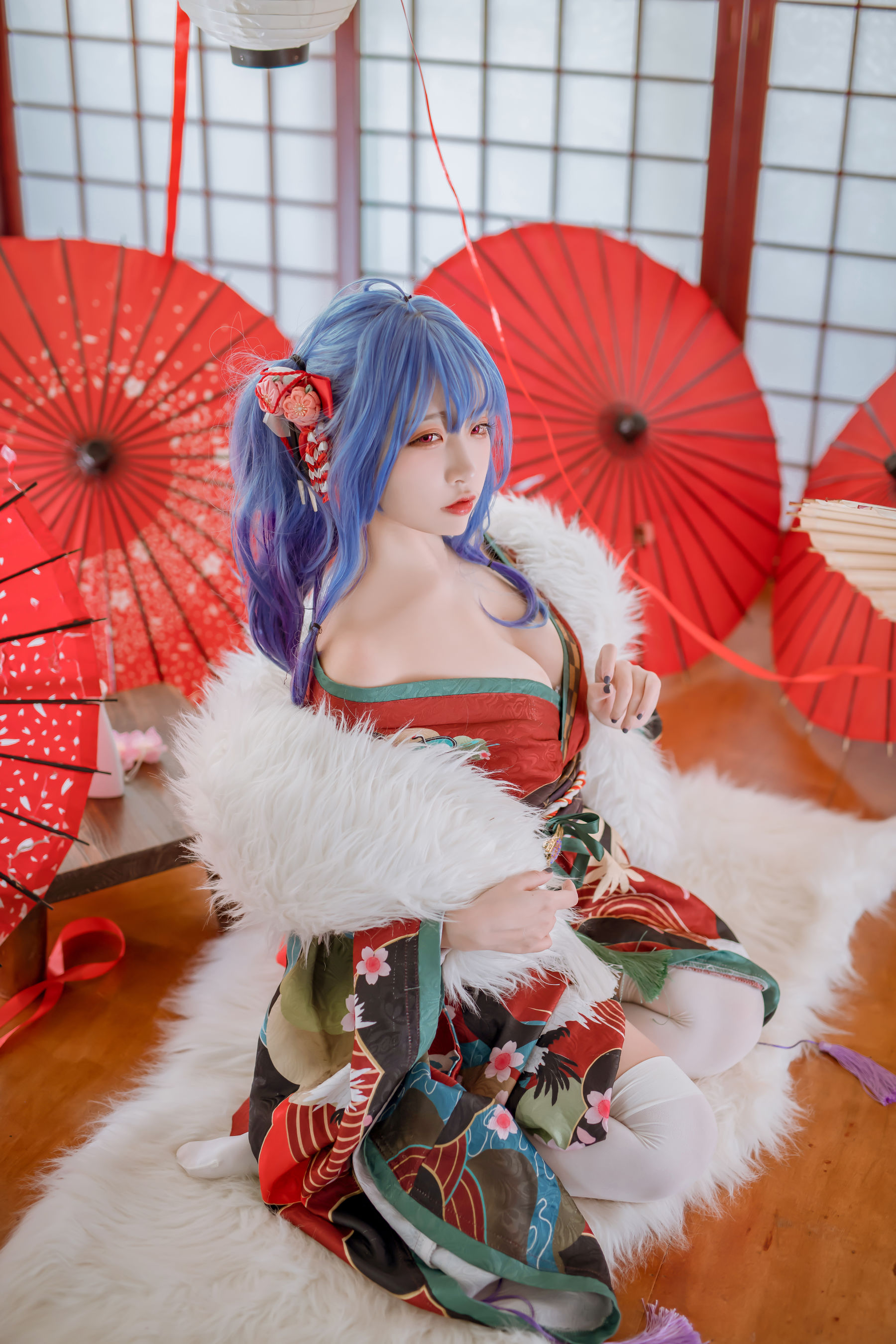 [福利COS] 人气Coser二佐Nisa - 碧蓝 圣路易斯和服