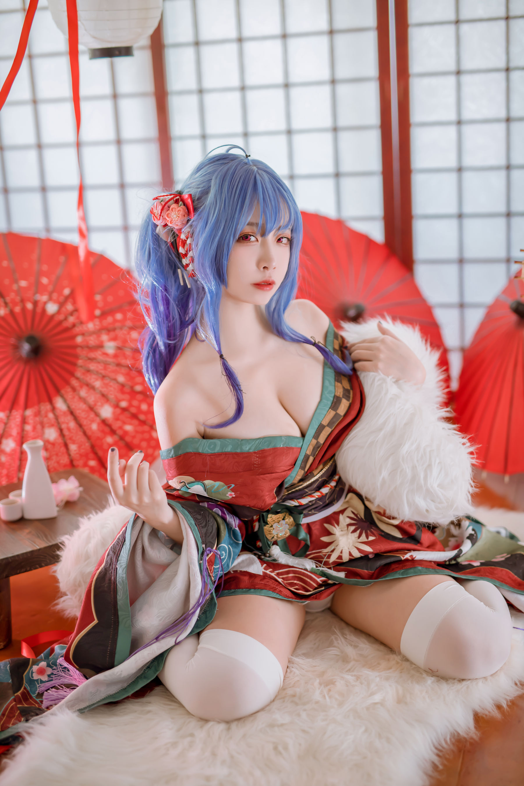 [福利COS] 人气Coser二佐Nisa - 碧蓝 圣路易斯和服