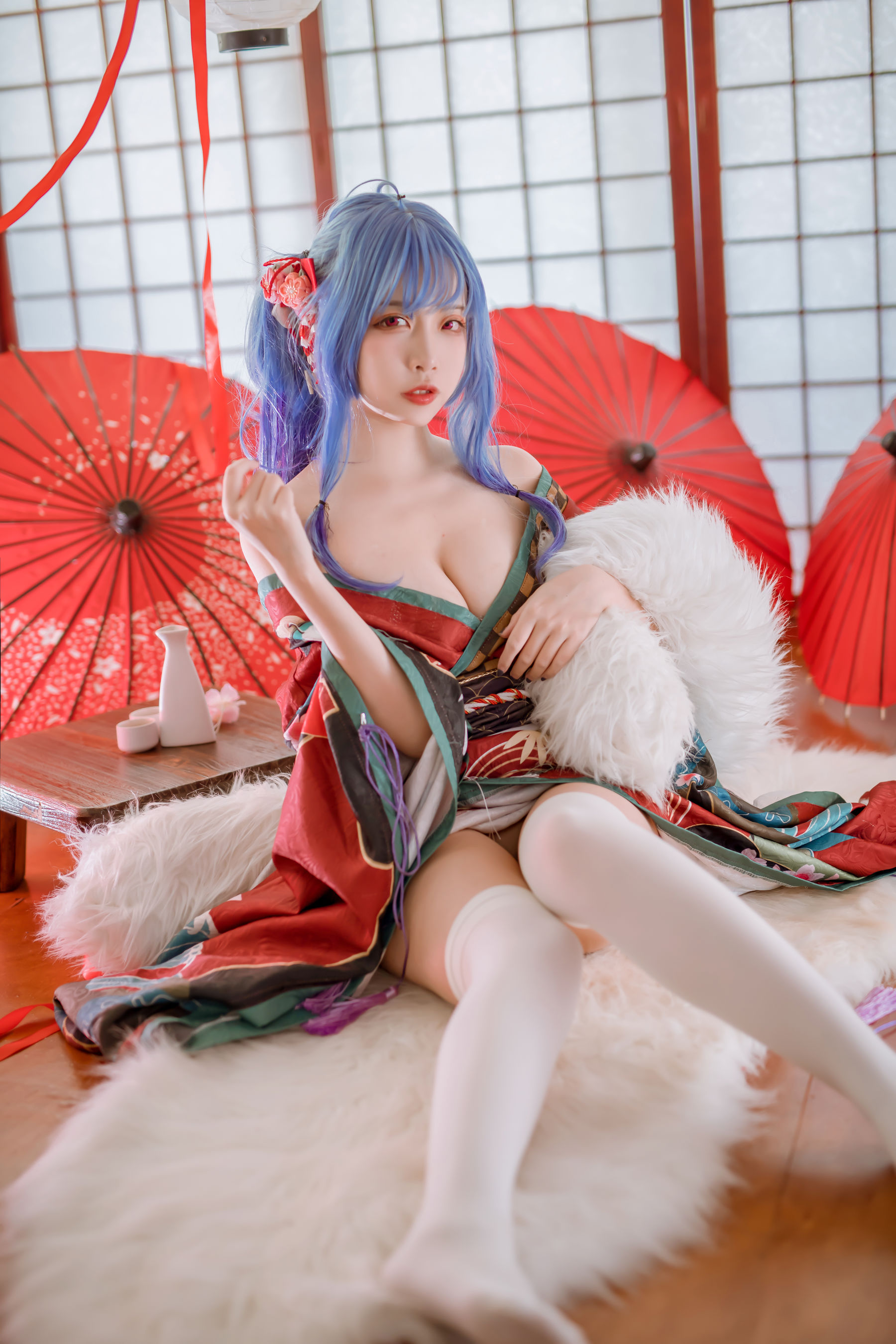 [福利COS] 人气Coser二佐Nisa - 碧蓝 圣路易斯和服