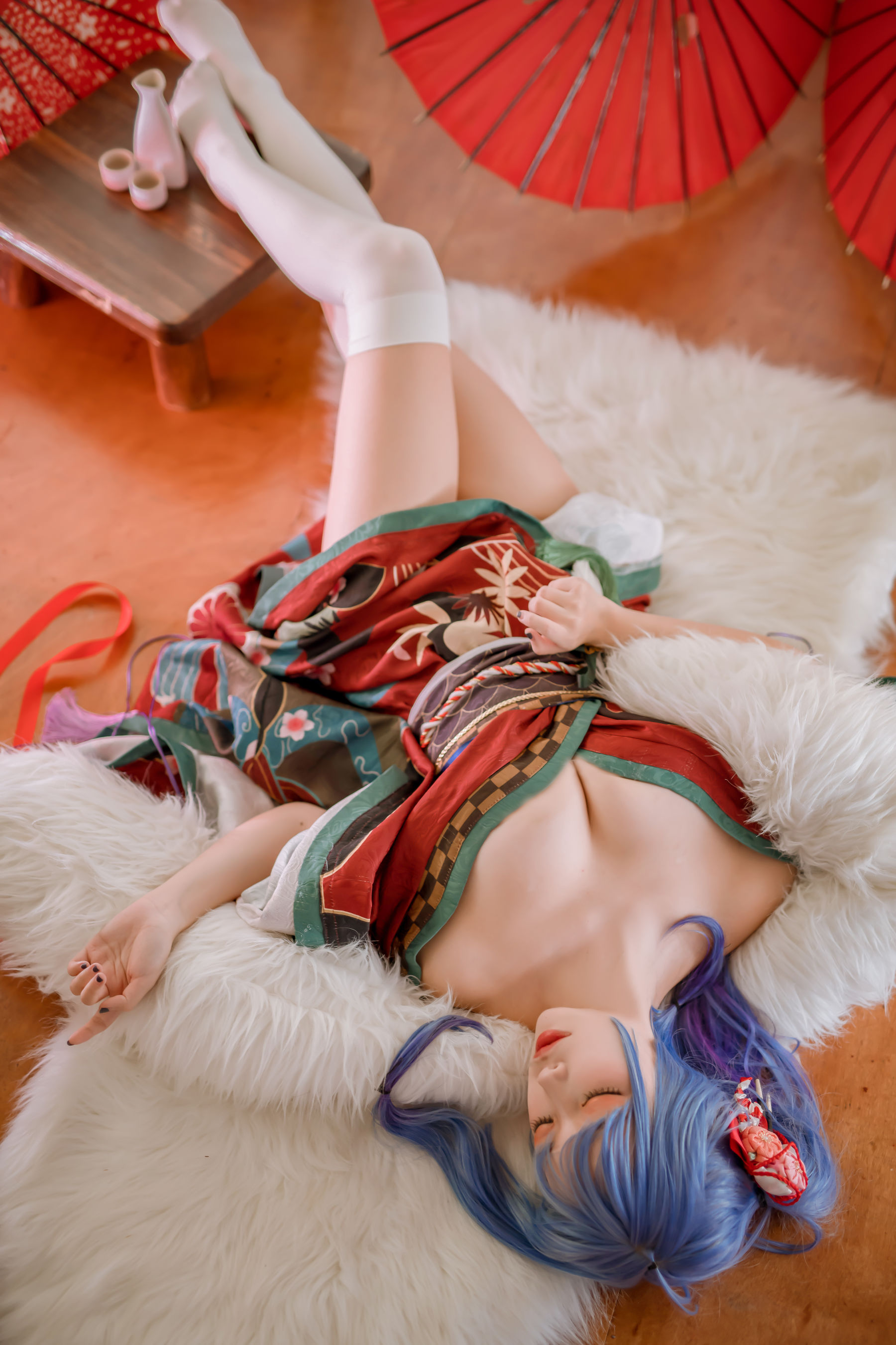 [福利COS] 人气Coser二佐Nisa - 碧蓝 圣路易斯和服