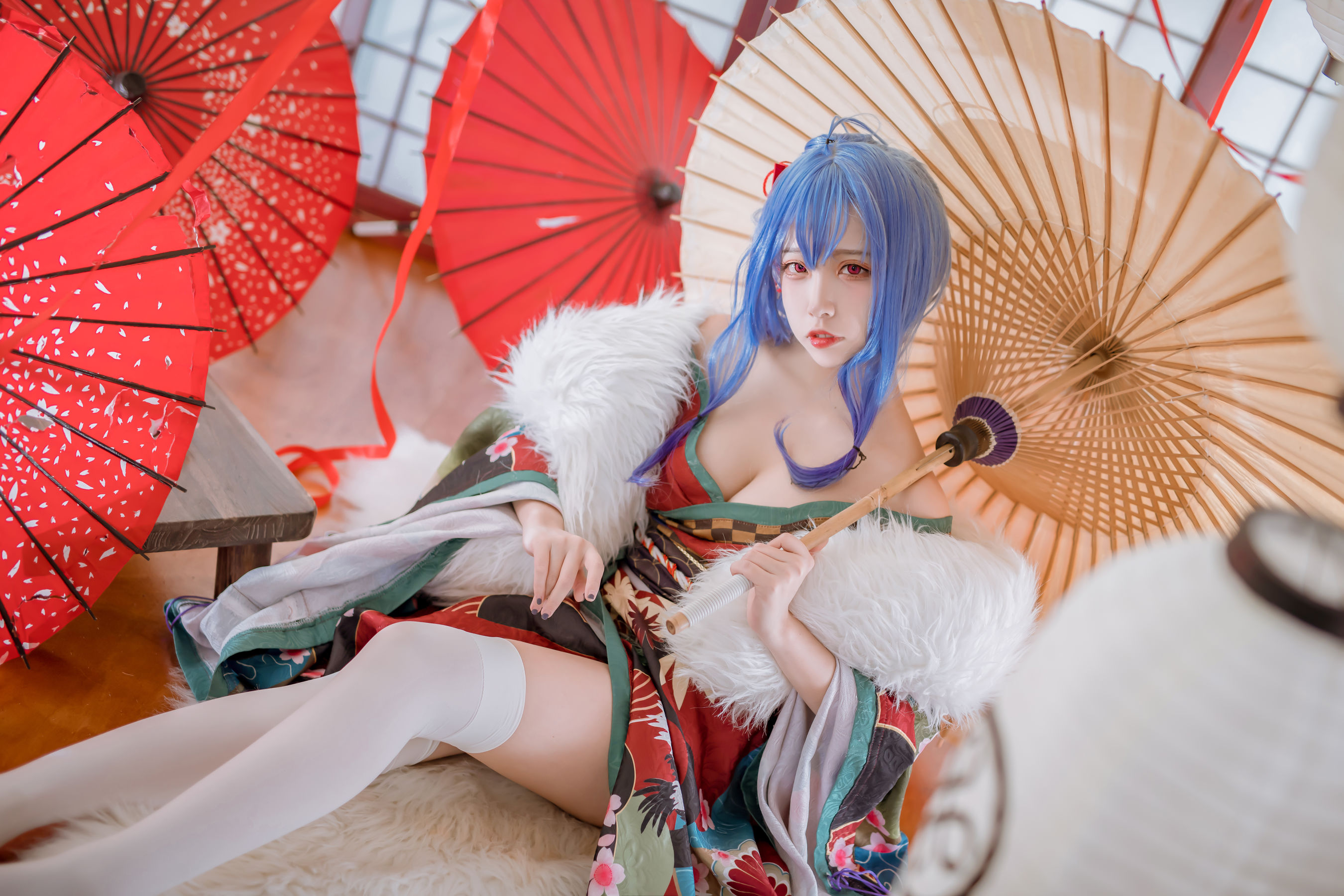 [福利COS] 人气Coser二佐Nisa - 碧蓝 圣路易斯和服