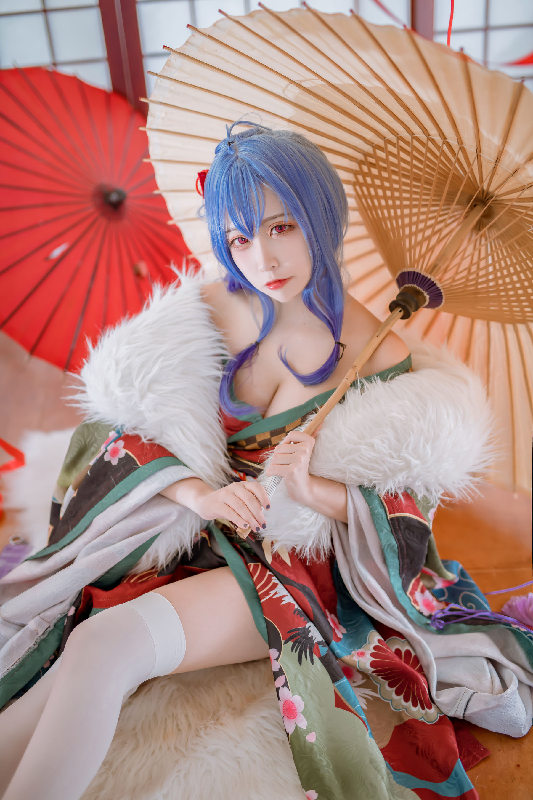 [福利COS] 人气Coser二佐Nisa - 碧蓝 圣路易斯和服