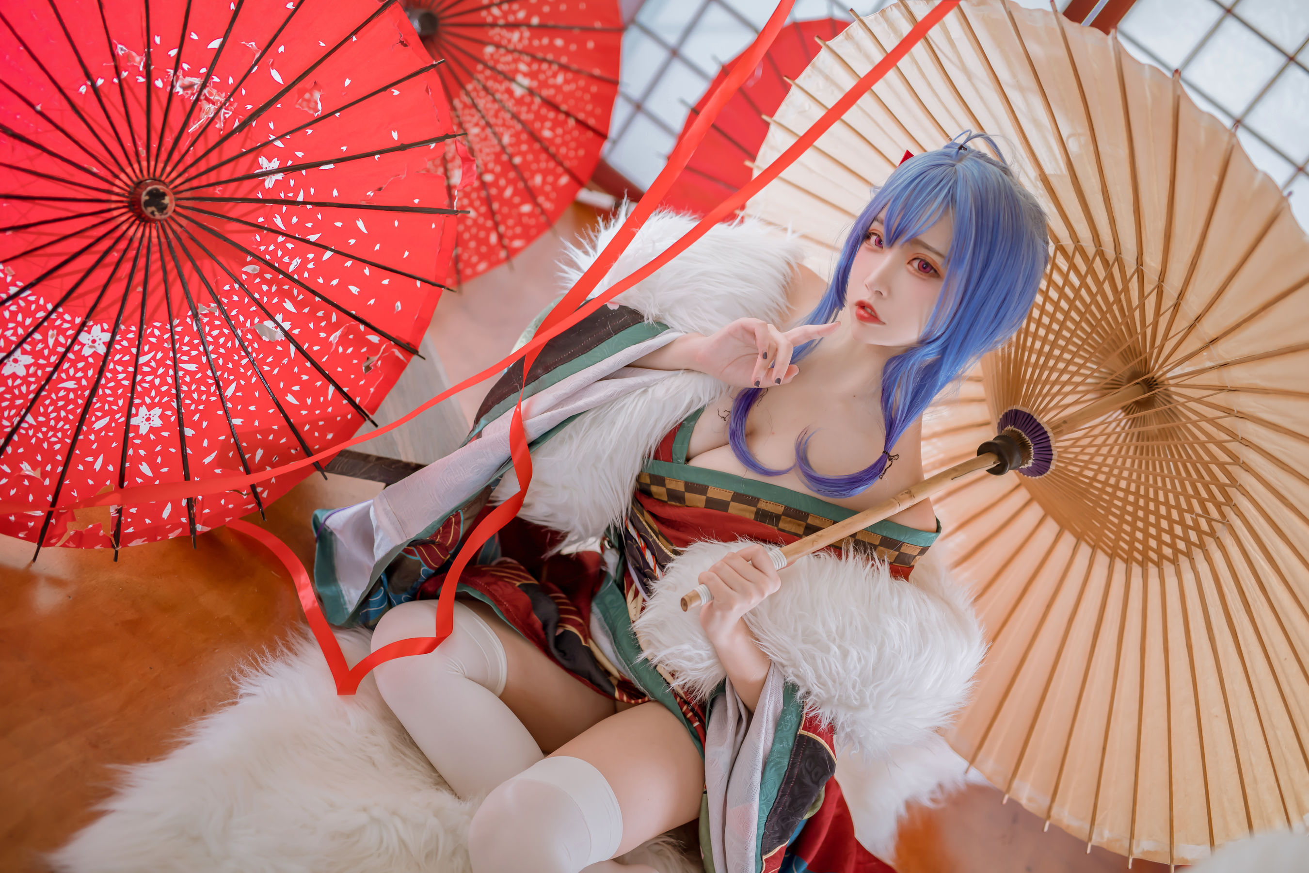[福利COS] 人气Coser二佐Nisa - 碧蓝 圣路易斯和服