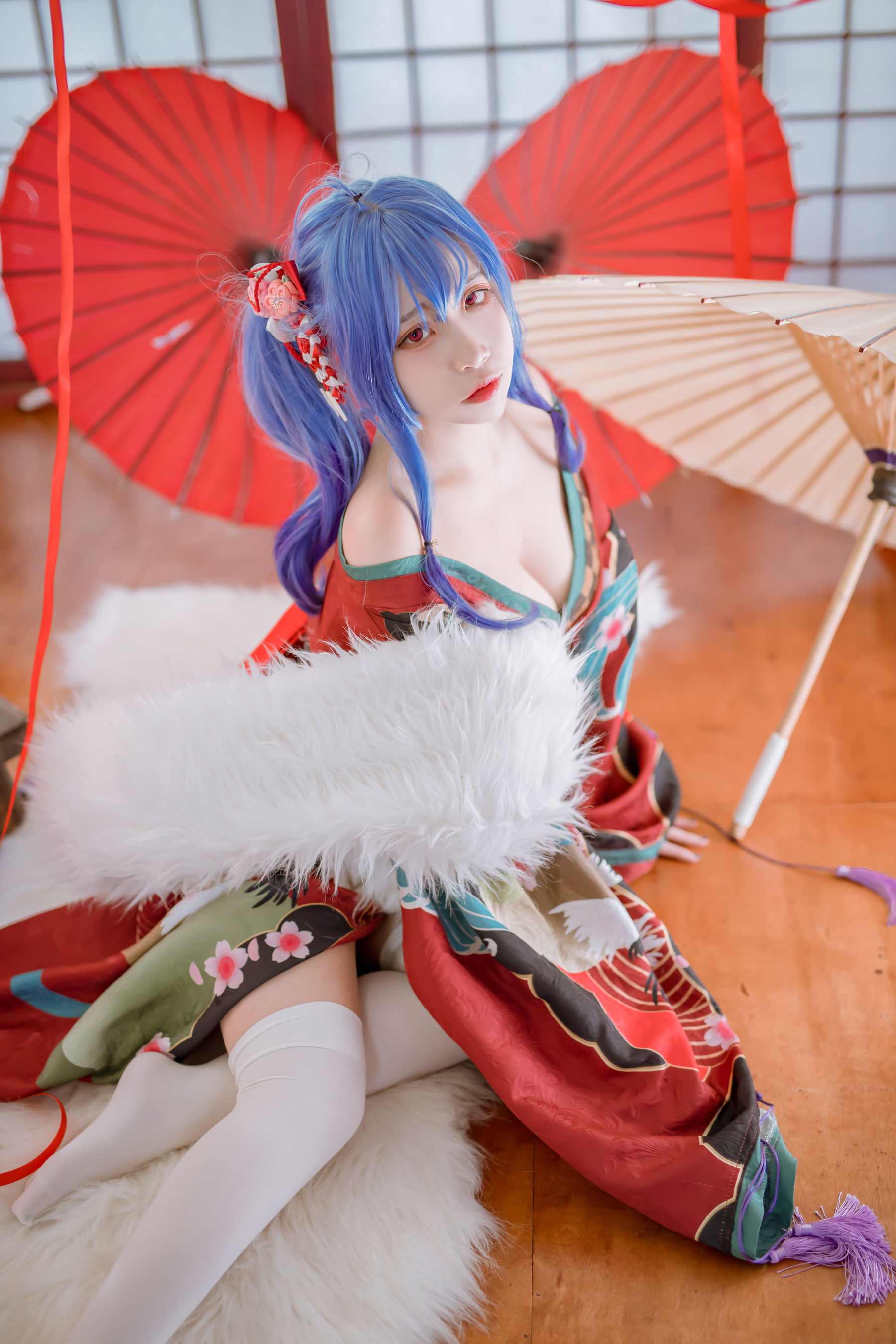 [福利COS] 人气Coser二佐Nisa - 碧蓝 圣路易斯和服