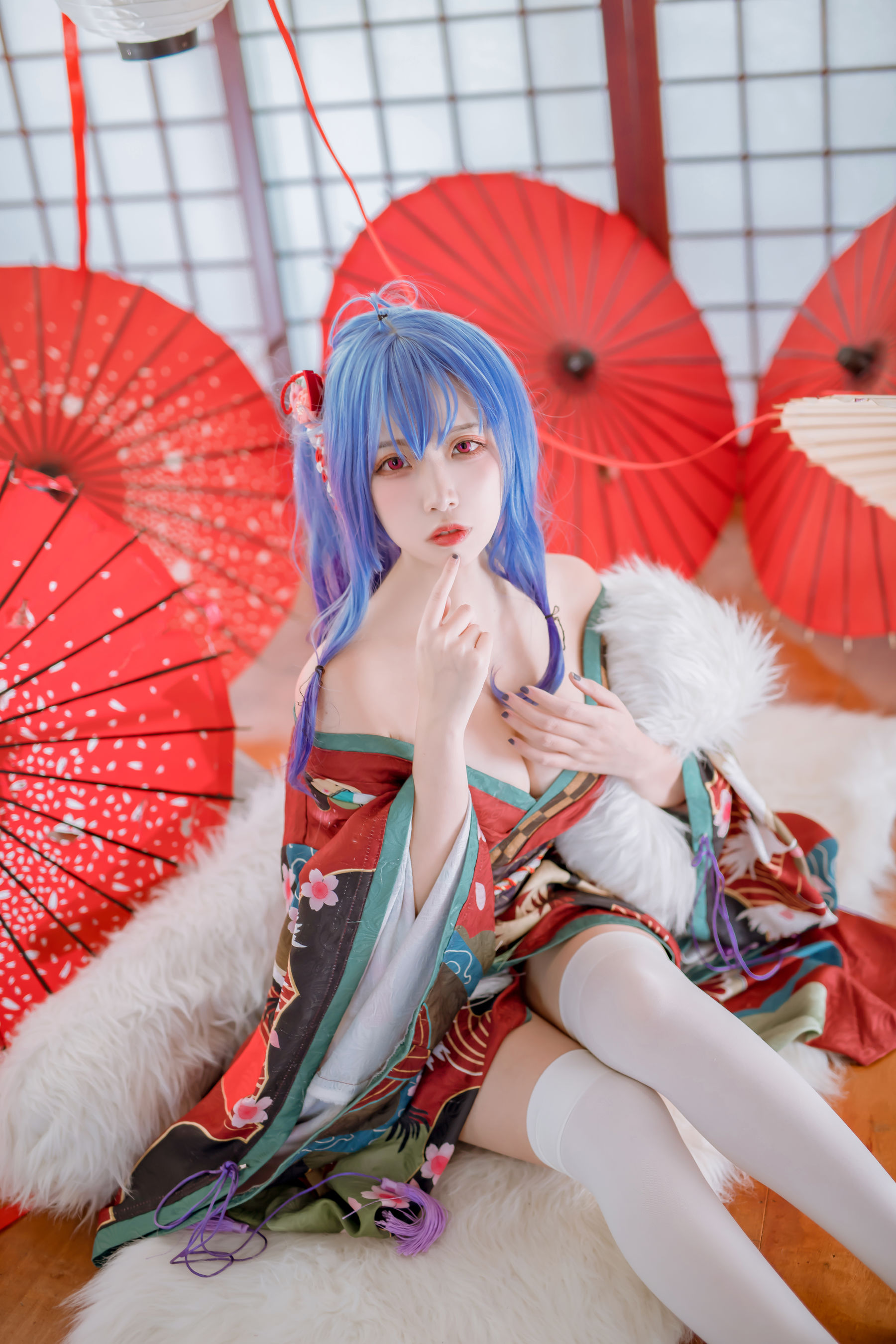 [福利COS] 人气Coser二佐Nisa - 碧蓝 圣路易斯和服