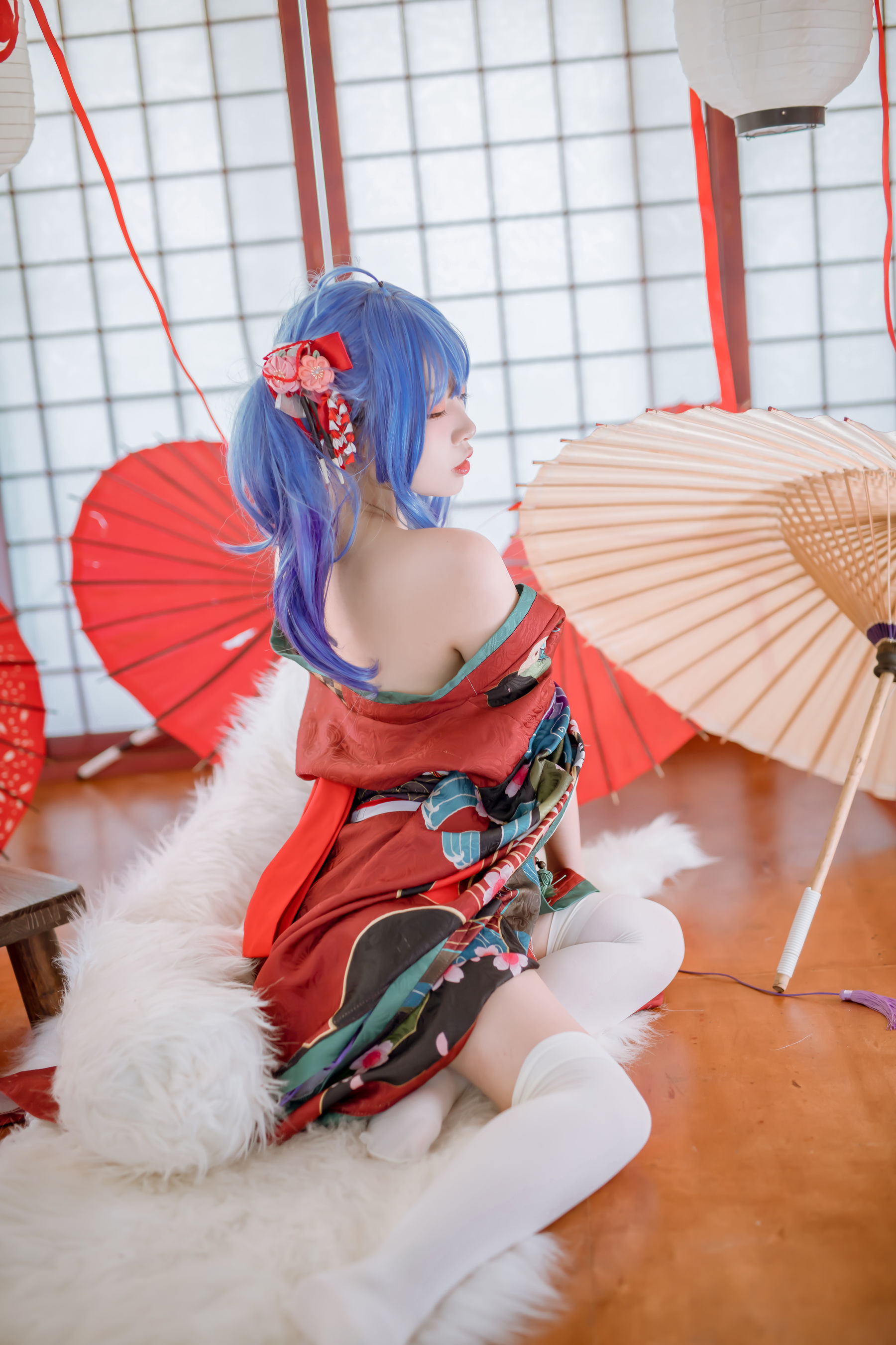 [福利COS] 人气Coser二佐Nisa - 碧蓝 圣路易斯和服
