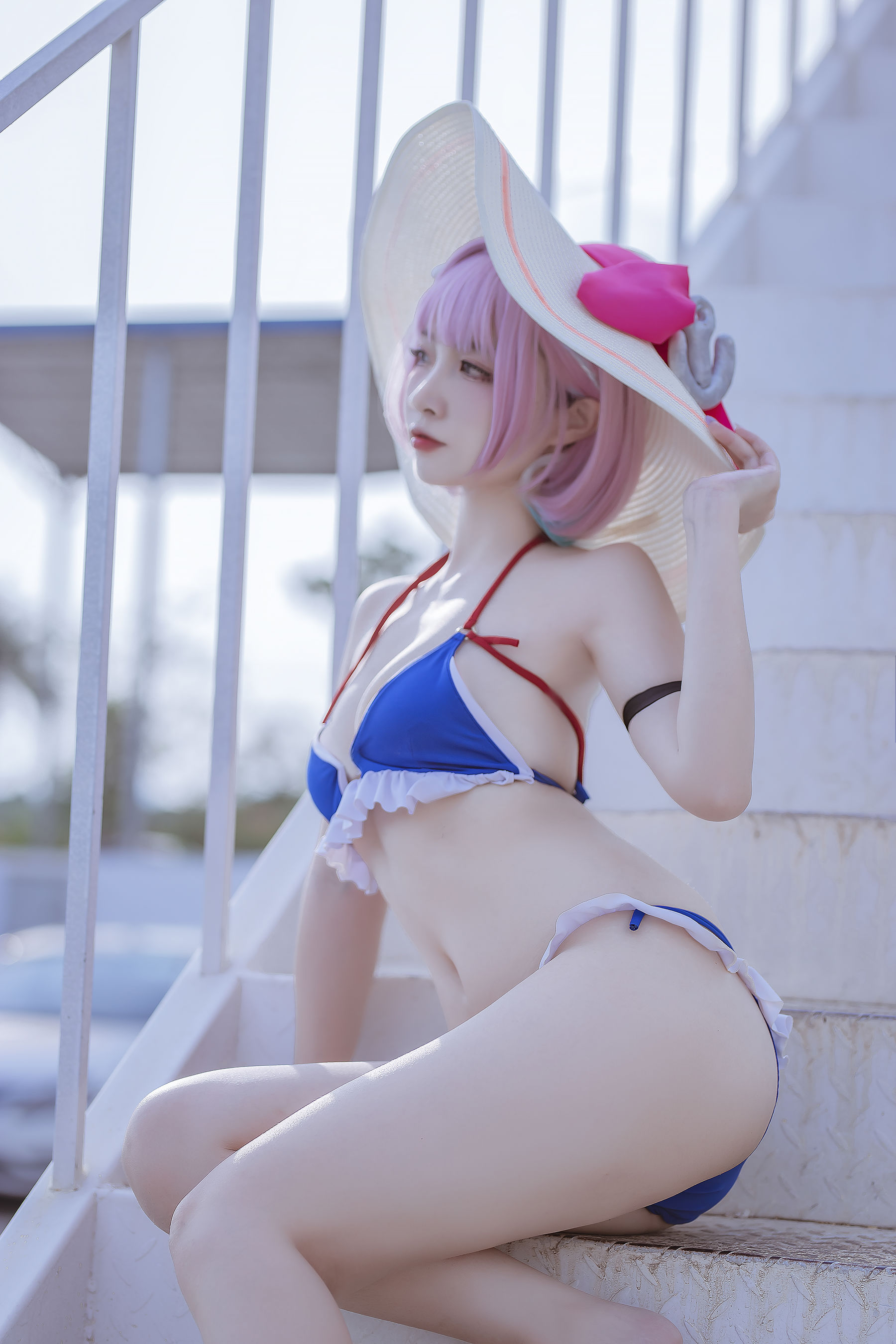 [福利COS] 人气Coser二佐Nisa - 碧蓝 塔尔图泳装