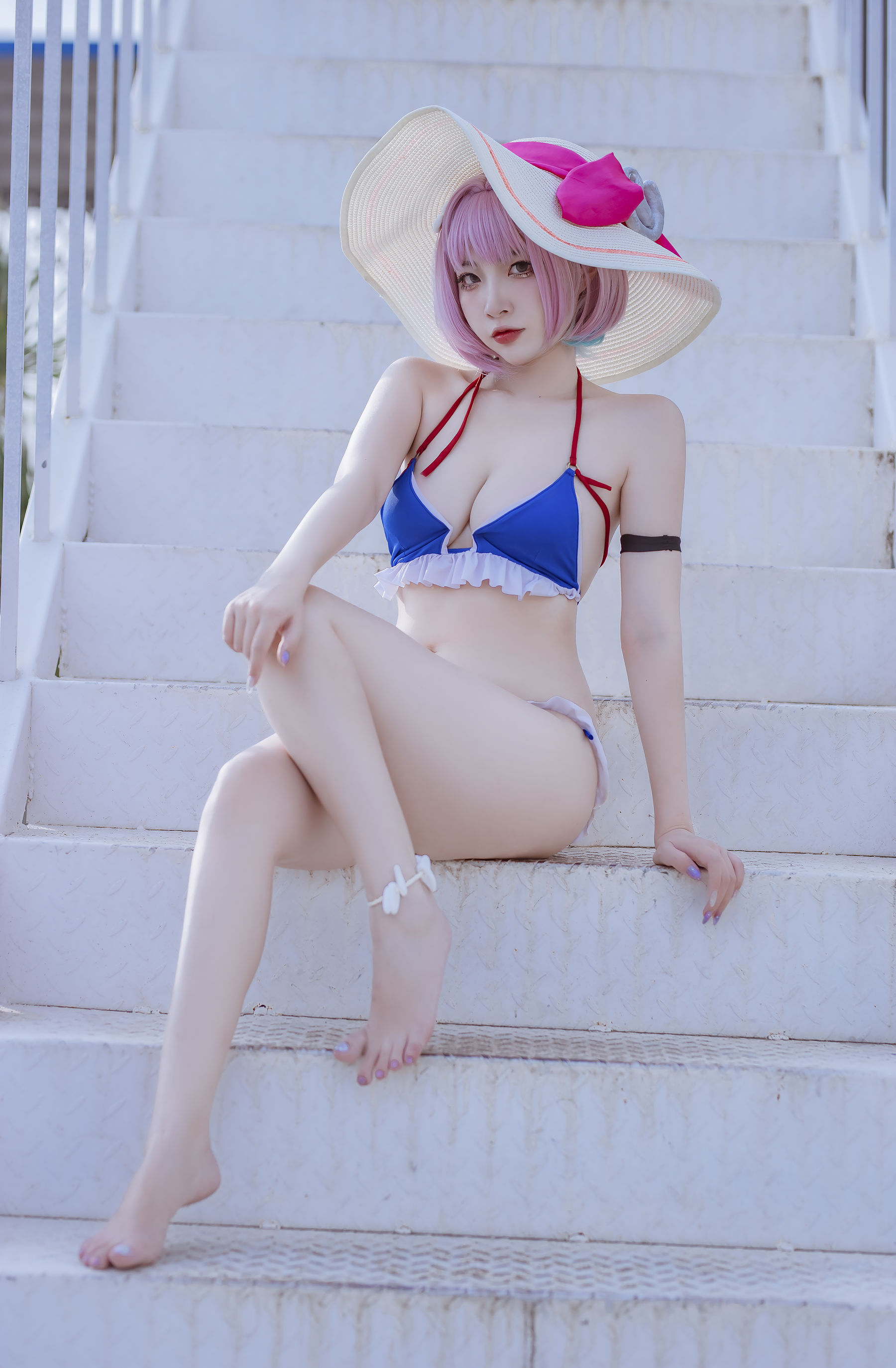 [福利COS] 人气Coser二佐Nisa - 碧蓝 塔尔图泳装
