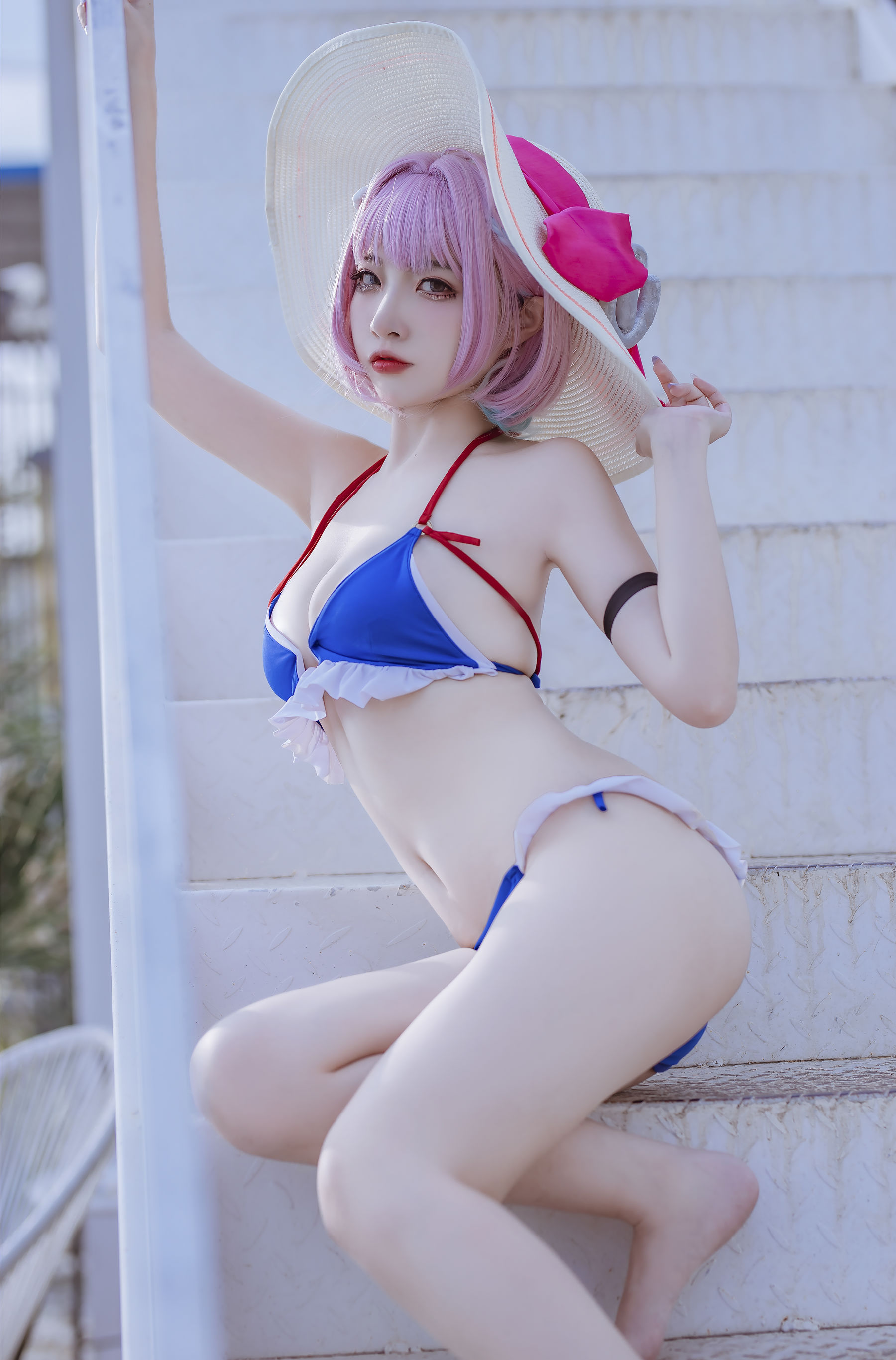 [福利COS] 人气Coser二佐Nisa - 碧蓝 塔尔图泳装