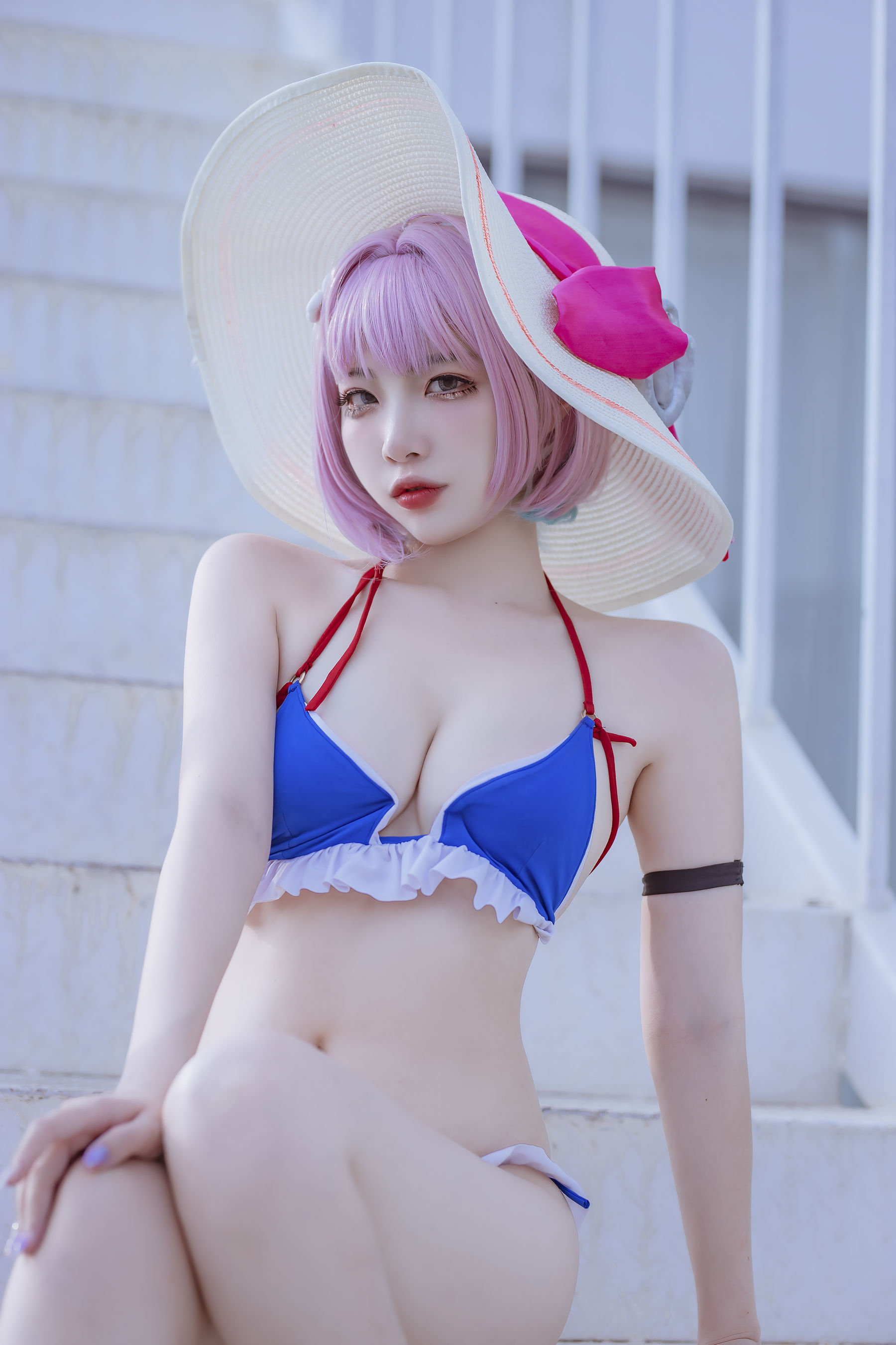 [福利COS] 人气Coser二佐Nisa - 碧蓝 塔尔图泳装