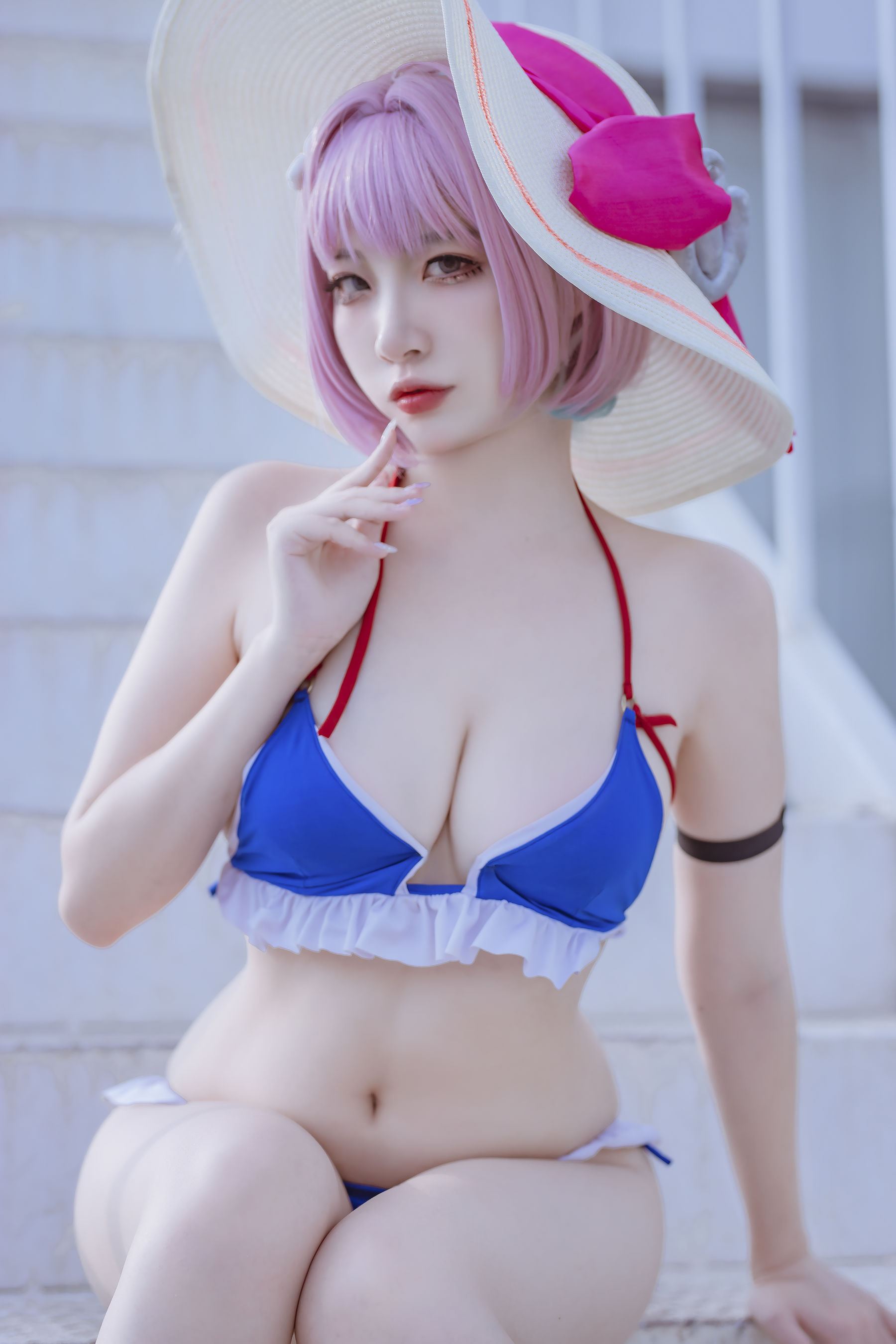 [福利COS] 人气Coser二佐Nisa - 碧蓝 塔尔图泳装