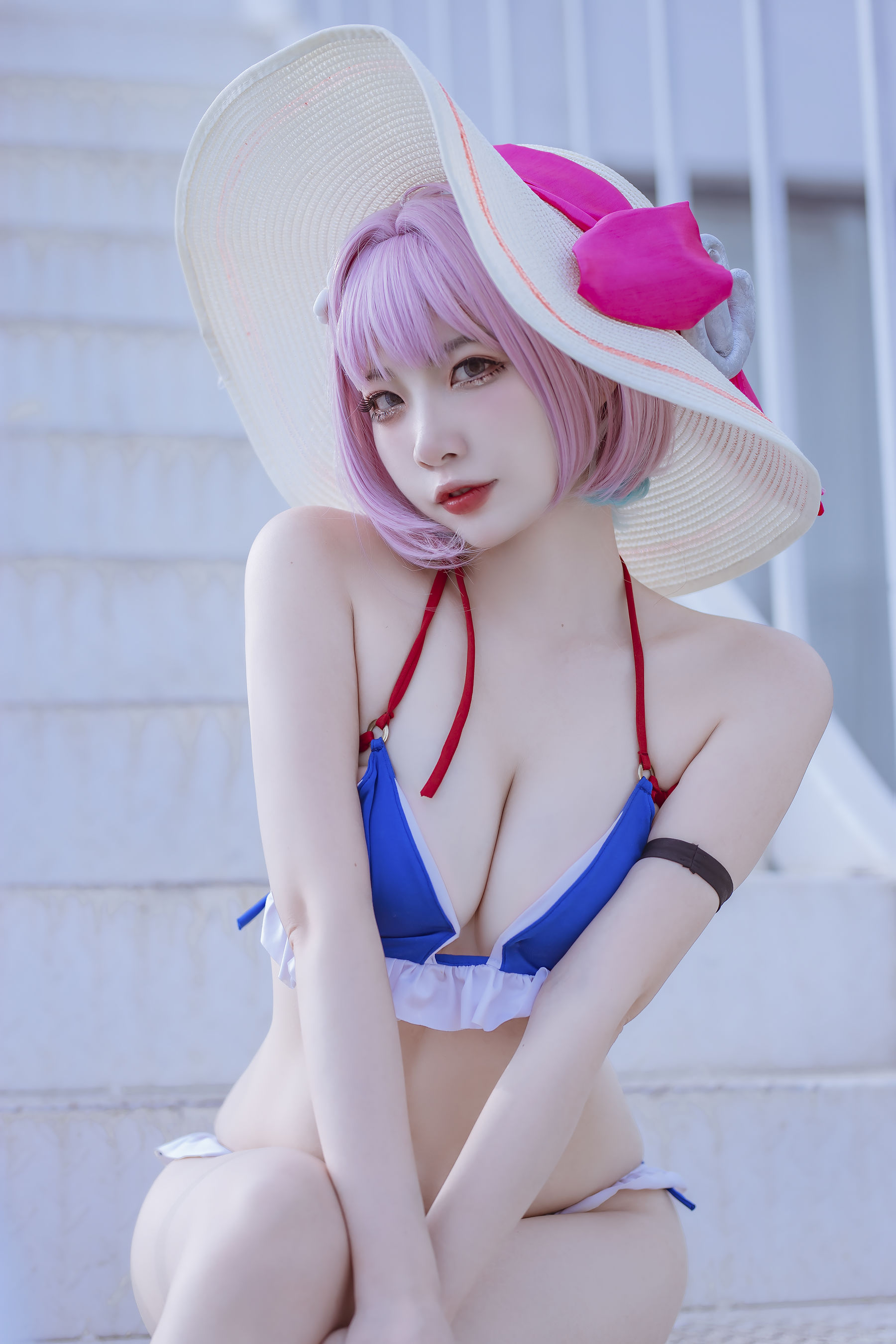 [福利COS] 人气Coser二佐Nisa - 碧蓝 塔尔图泳装