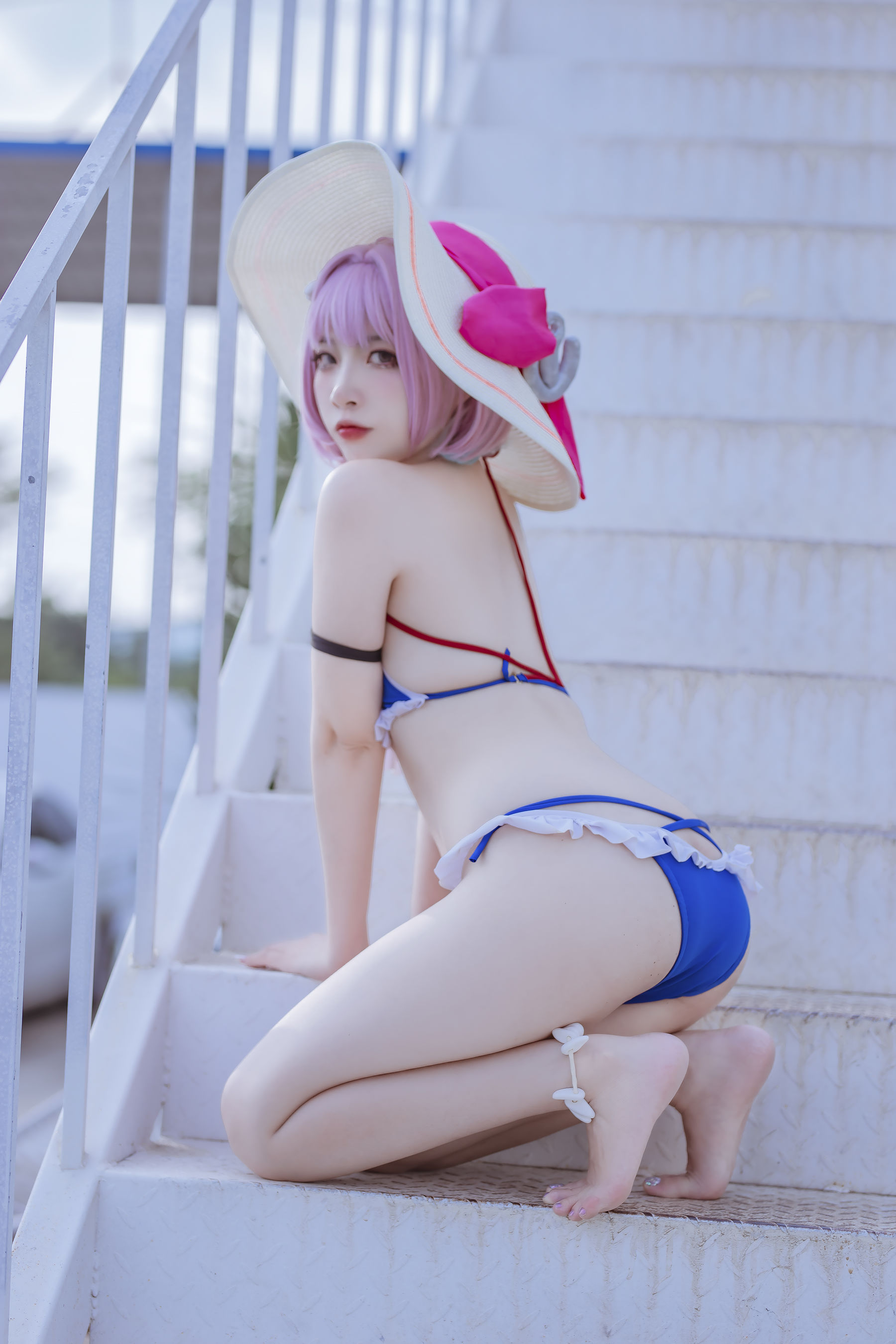 [福利COS] 人气Coser二佐Nisa - 碧蓝 塔尔图泳装