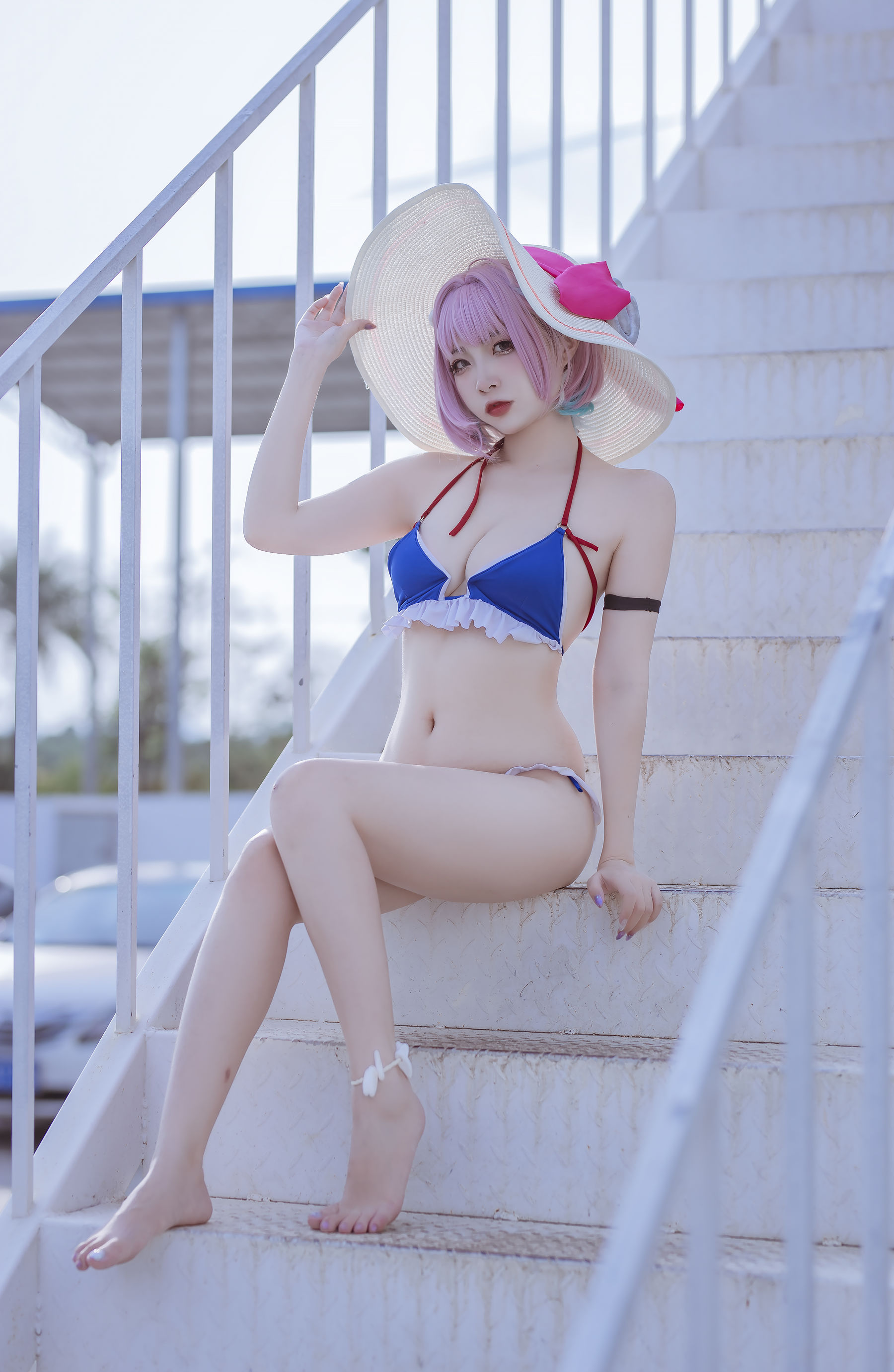 [福利COS] 人气Coser二佐Nisa - 碧蓝 塔尔图泳装