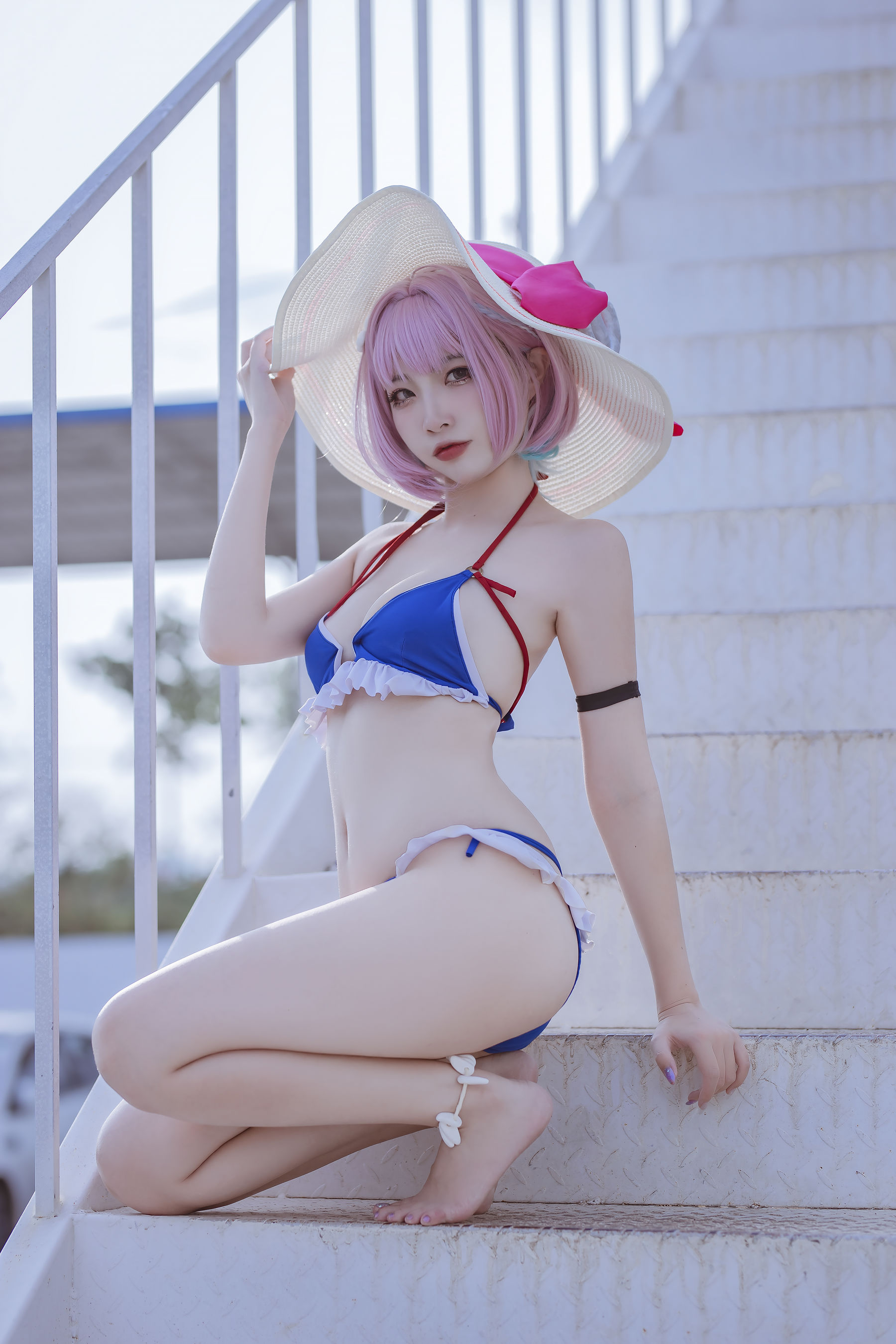 [福利COS] 人气Coser二佐Nisa - 碧蓝 塔尔图泳装