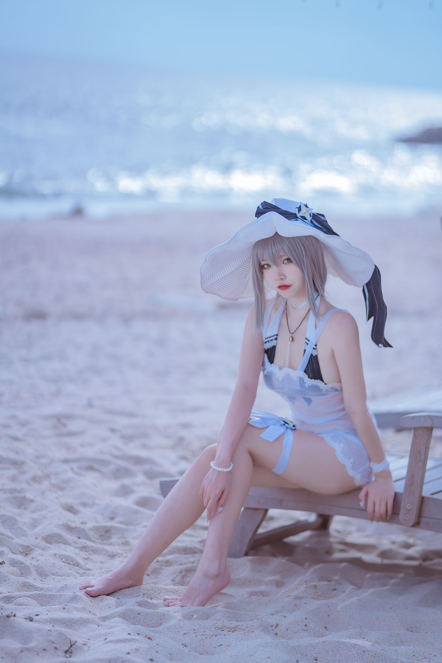 [福利COS] 人气Coser二佐Nisa - 碧蓝 天鹰泳装