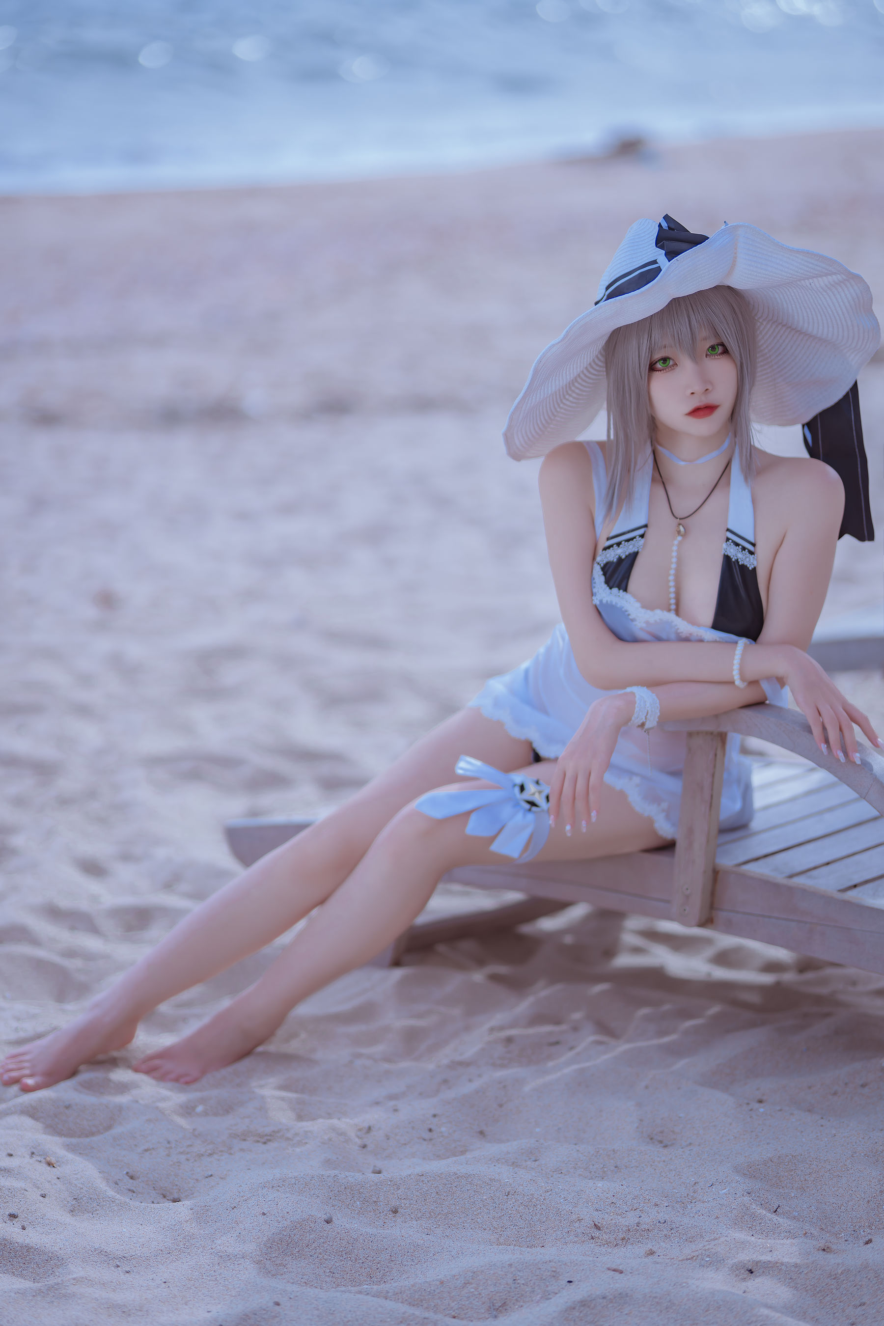 [福利COS] 人气Coser二佐Nisa - 碧蓝 天鹰泳装