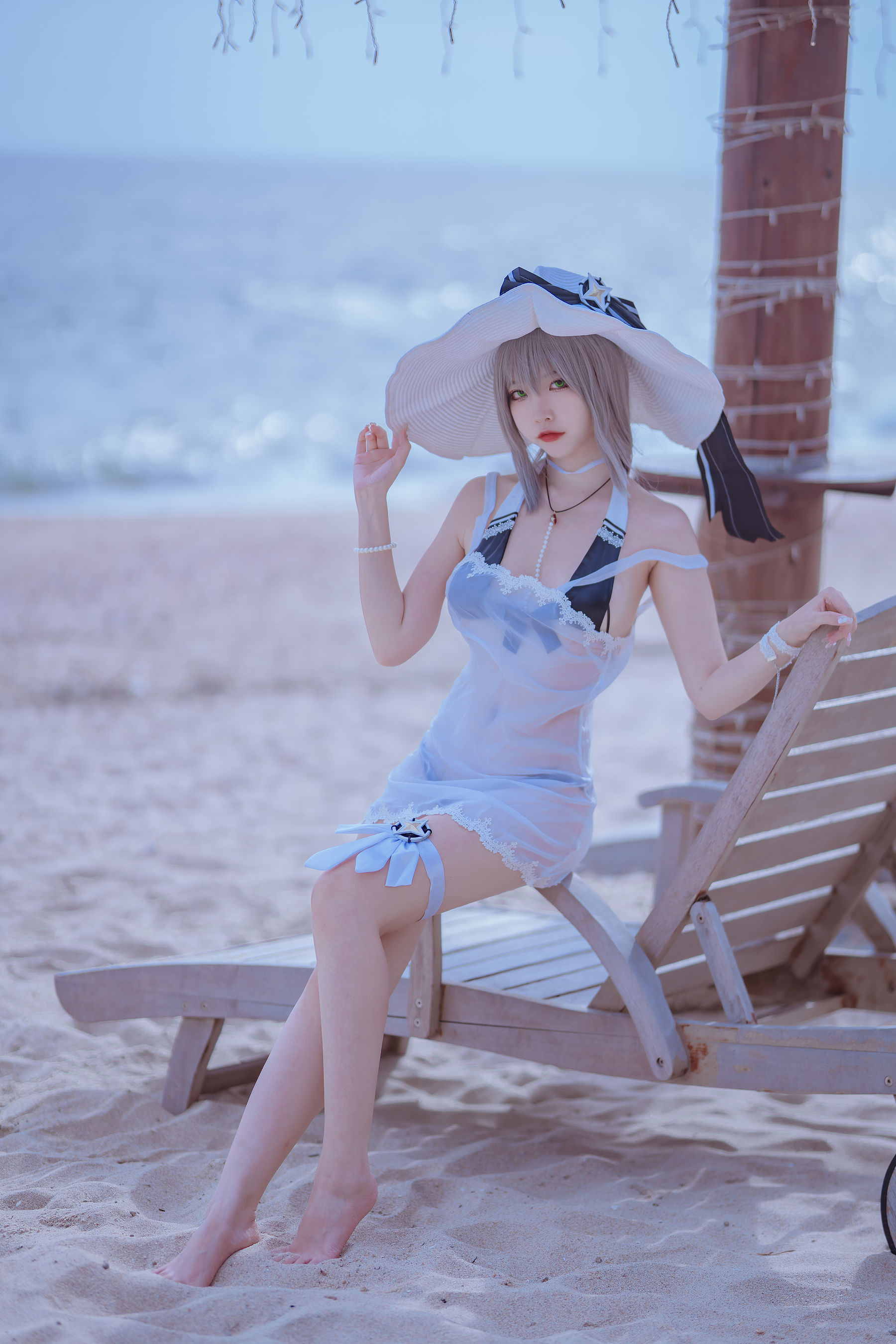 [福利COS] 人气Coser二佐Nisa - 碧蓝 天鹰泳装